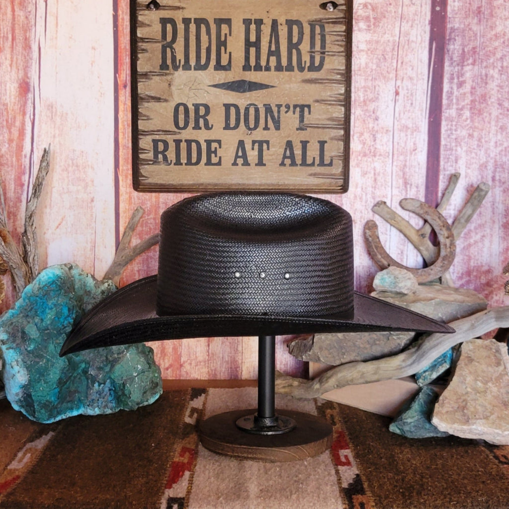 Black Straw Hat "Cole Mine" by Stetson  SSCOLM-304207 Side View