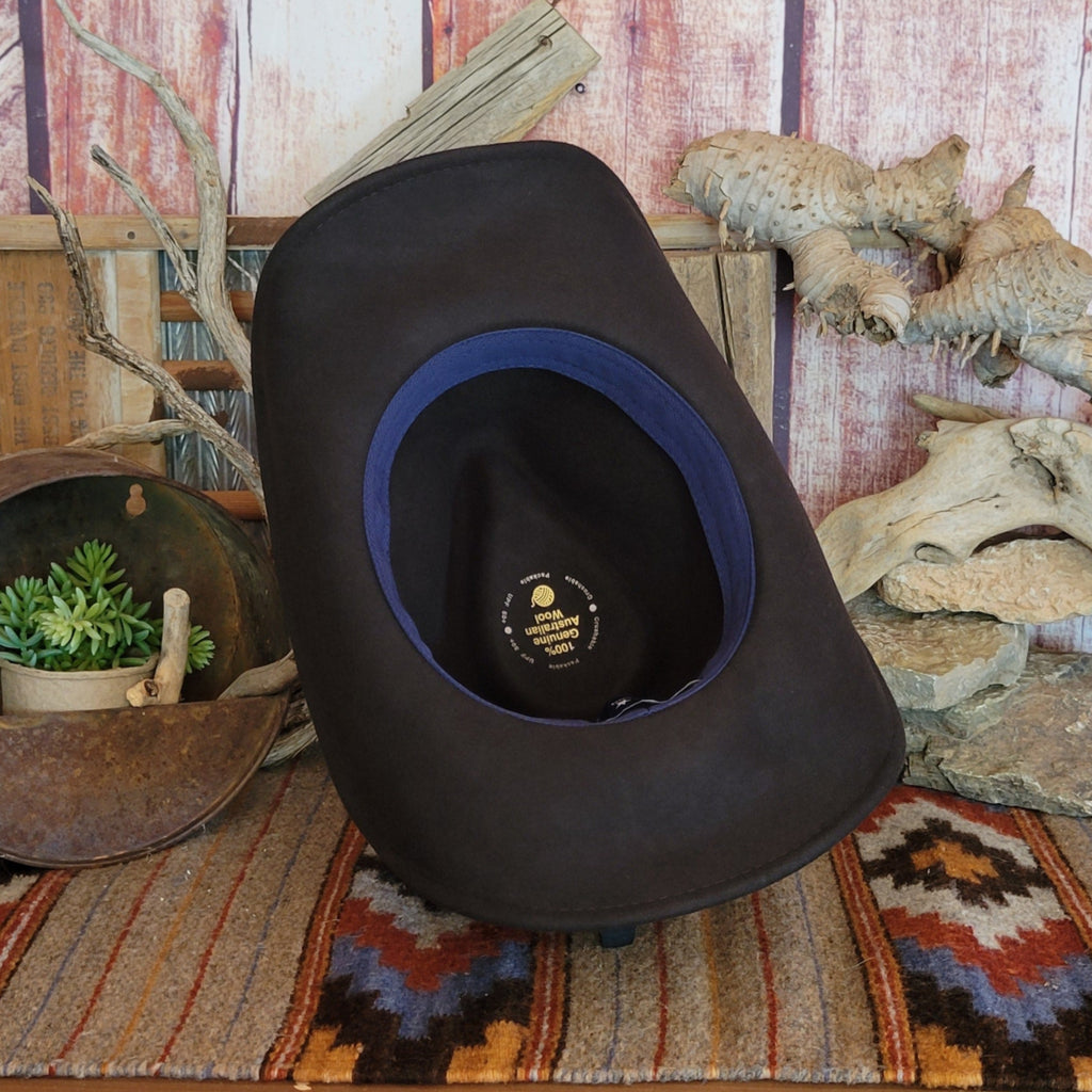 Crushable Wool Felt Hat "Showdown" by American Hat Makers Inside View