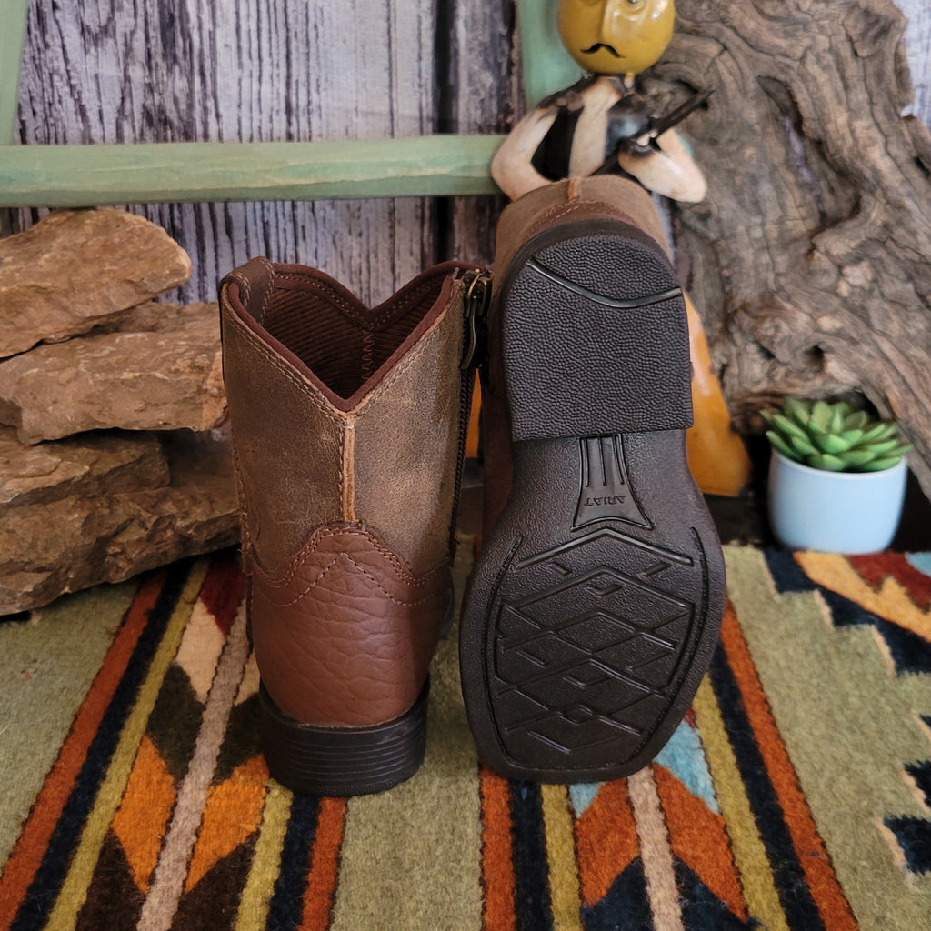 Durable black rubber sole with a textured grip.