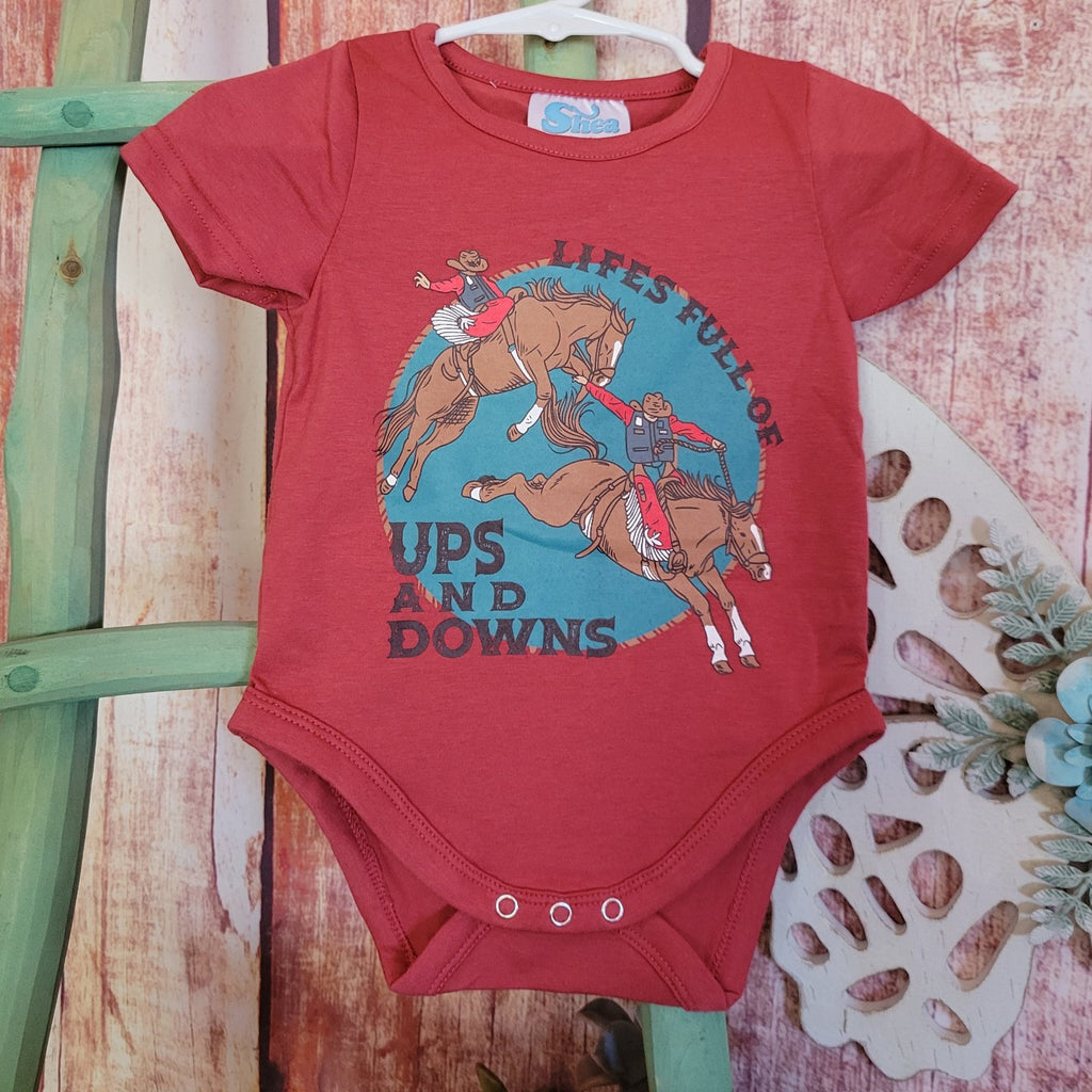 Infant Onesie "Up & Downs" by Shea Baby BVINB03 Detailed View