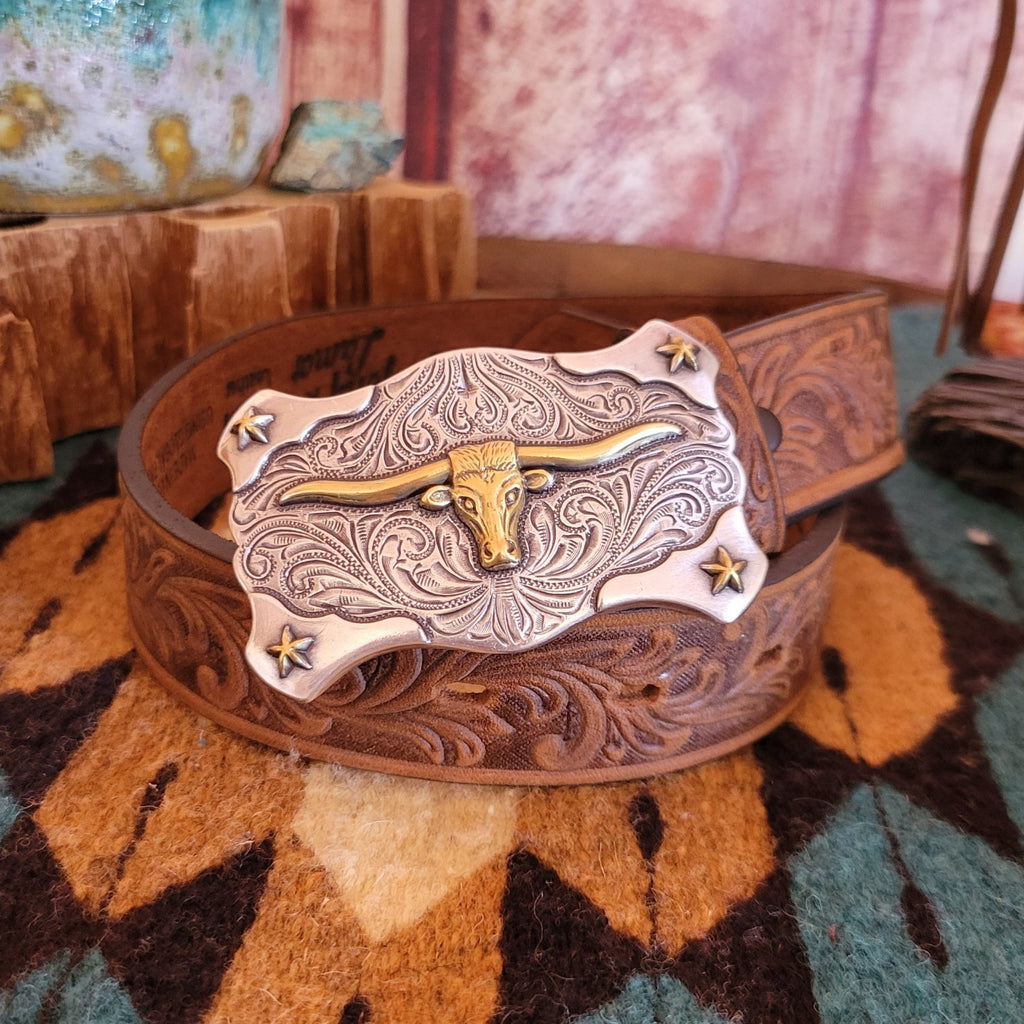Kids' "Little Texas" Belt by Tony Lama C60119 Front View