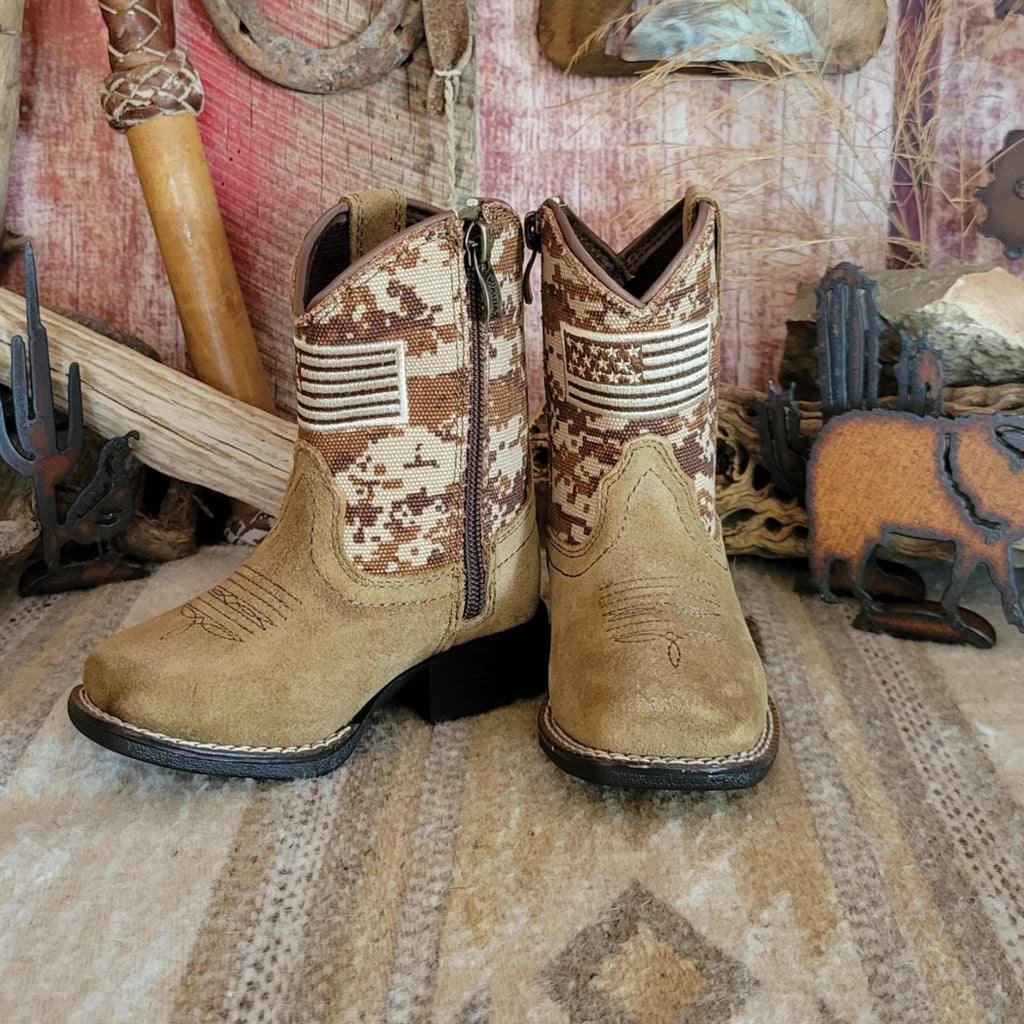 Kids' Toddler "Patriot" Boots by Ariat Size 4-7 A441000644 Front Tilt View