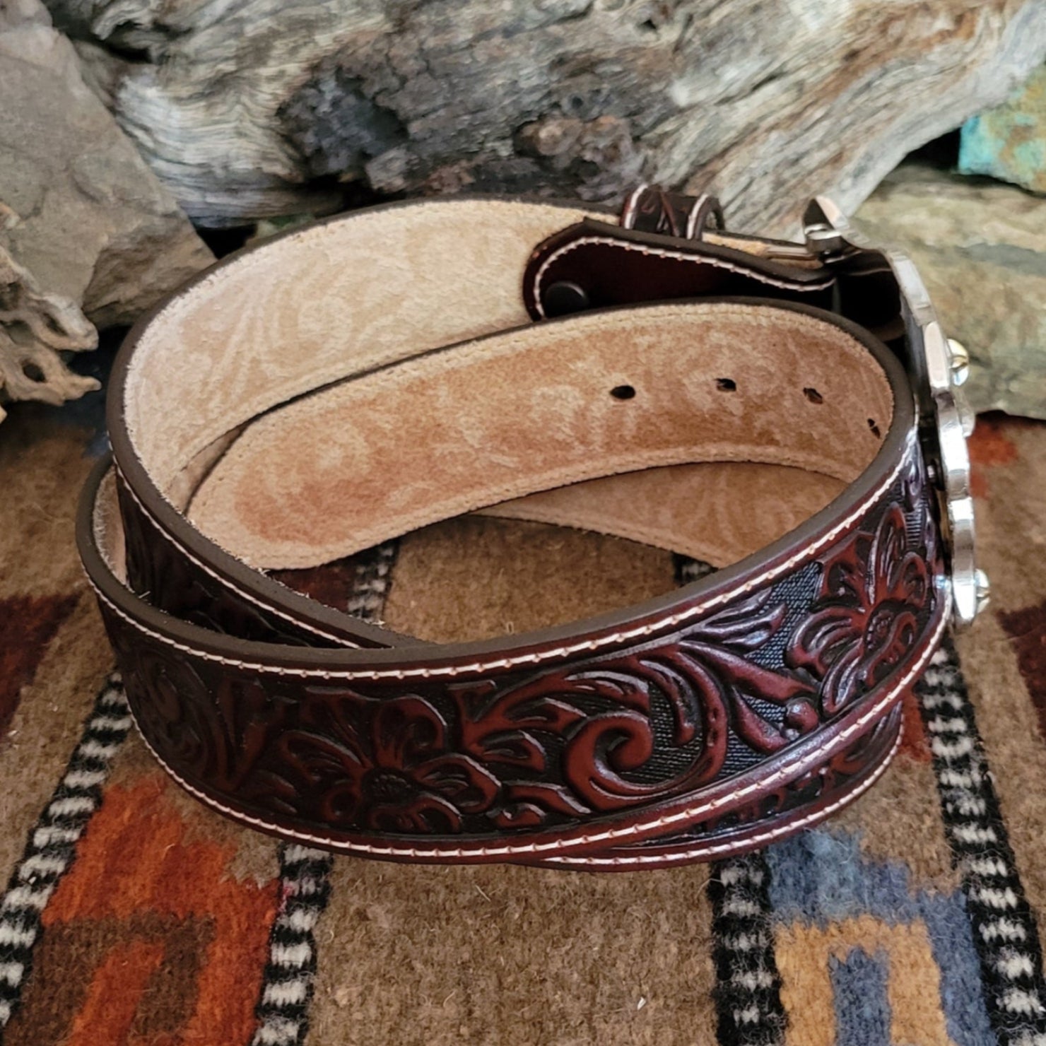 Justin Western Belt with Custom Buckle Men main image 4