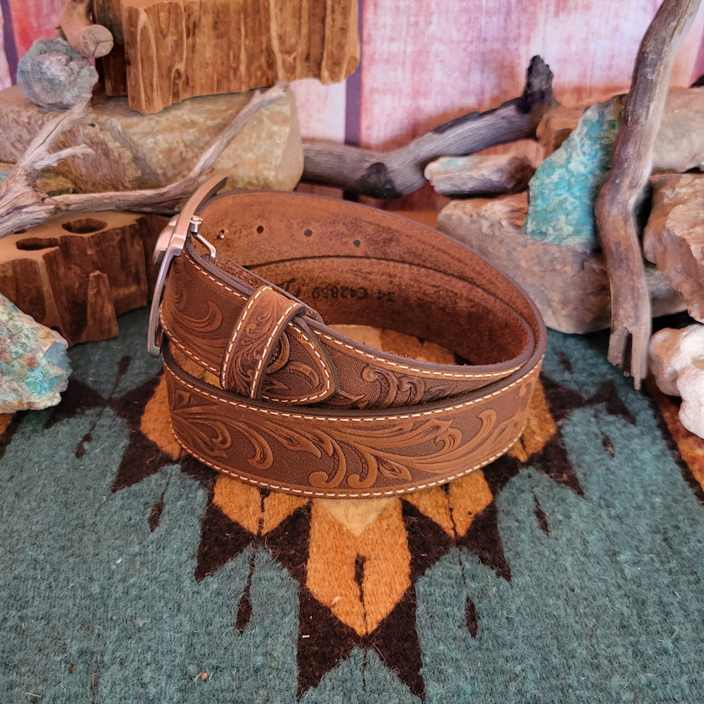 Leather Belt the "Stockyard" by Tony Lama C42859 Side View