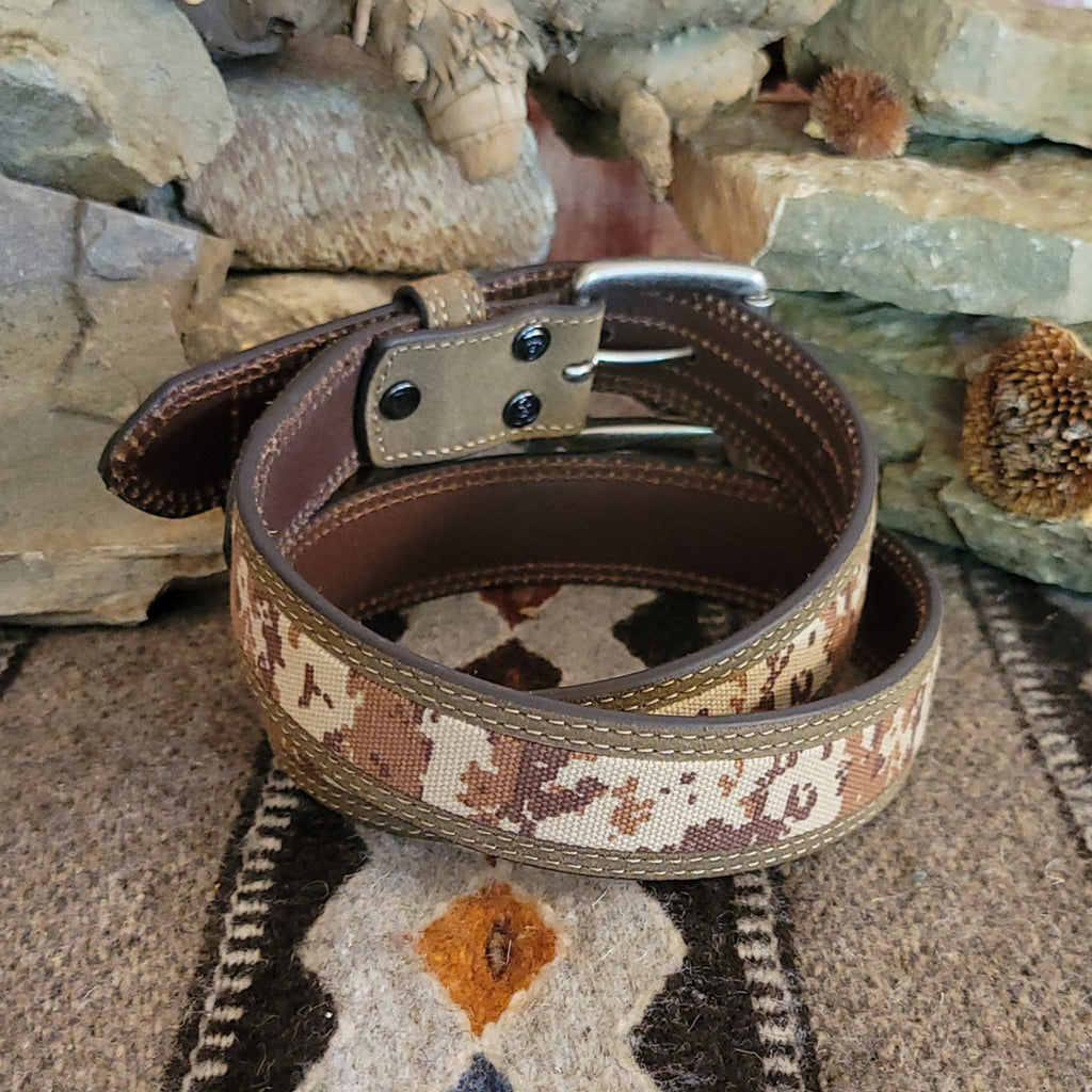 Leather & Camo Belt the "Patriotic" by Ariat A1035044 Inside View