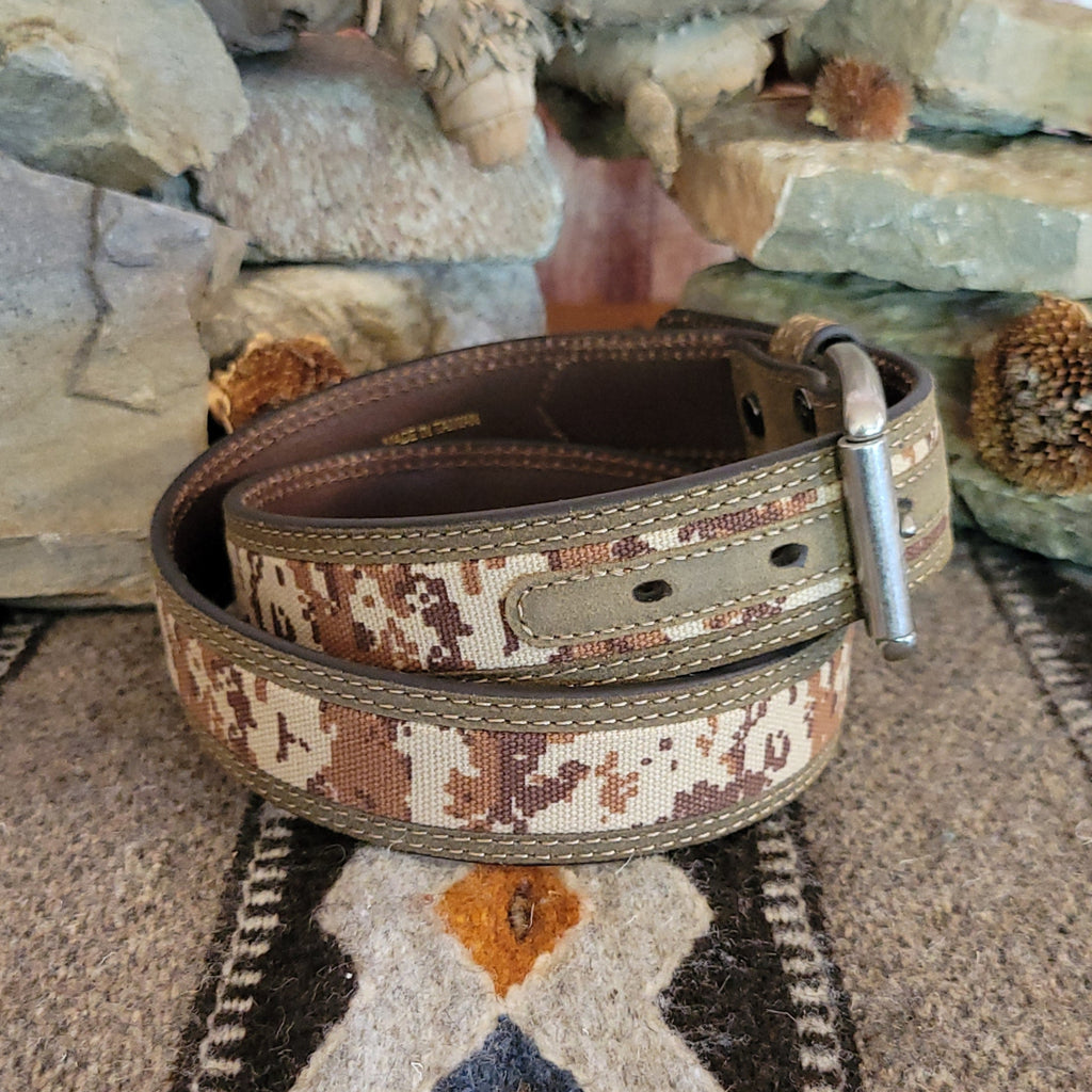 Leather & Camo Belt the "Patriotic" by Ariat A1035044 Side View2