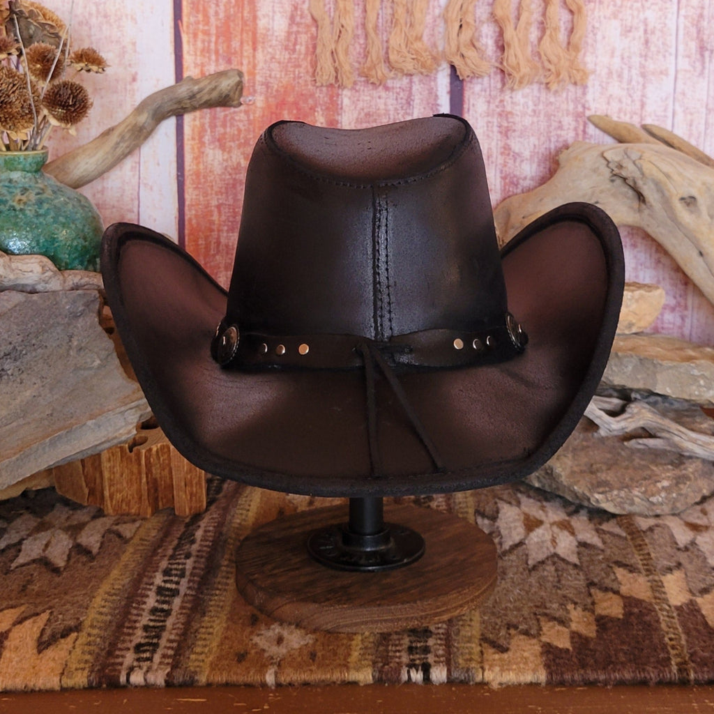 Leather Hat  "Silverton Dude" by Minnetonka 9613 Black View Black