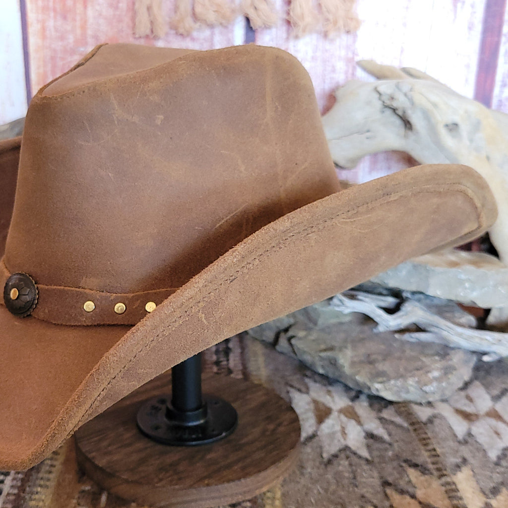 Leather Hat  "Silverton Dude" by Minnetonka 9613 Detailed View