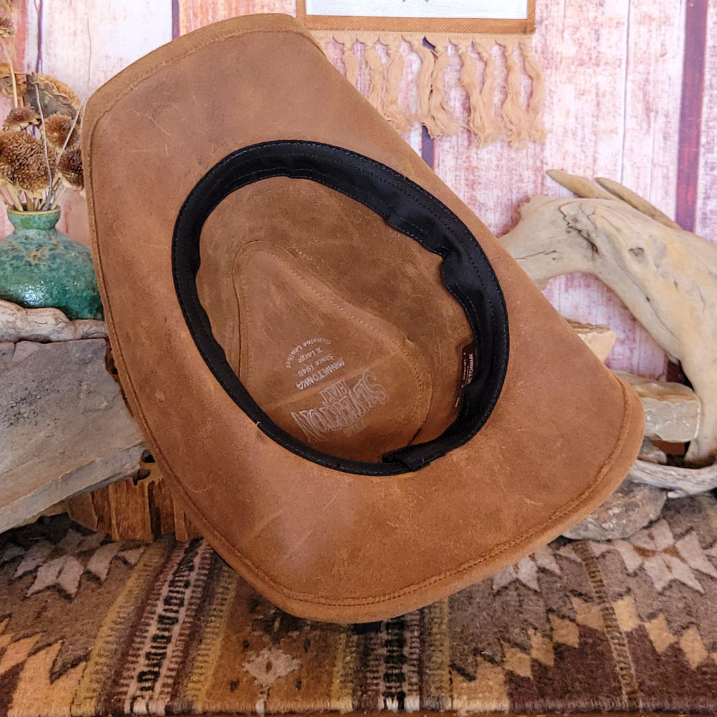 Leather Hat  "Silverton Dude" by Minnetonka 9613 Inside View