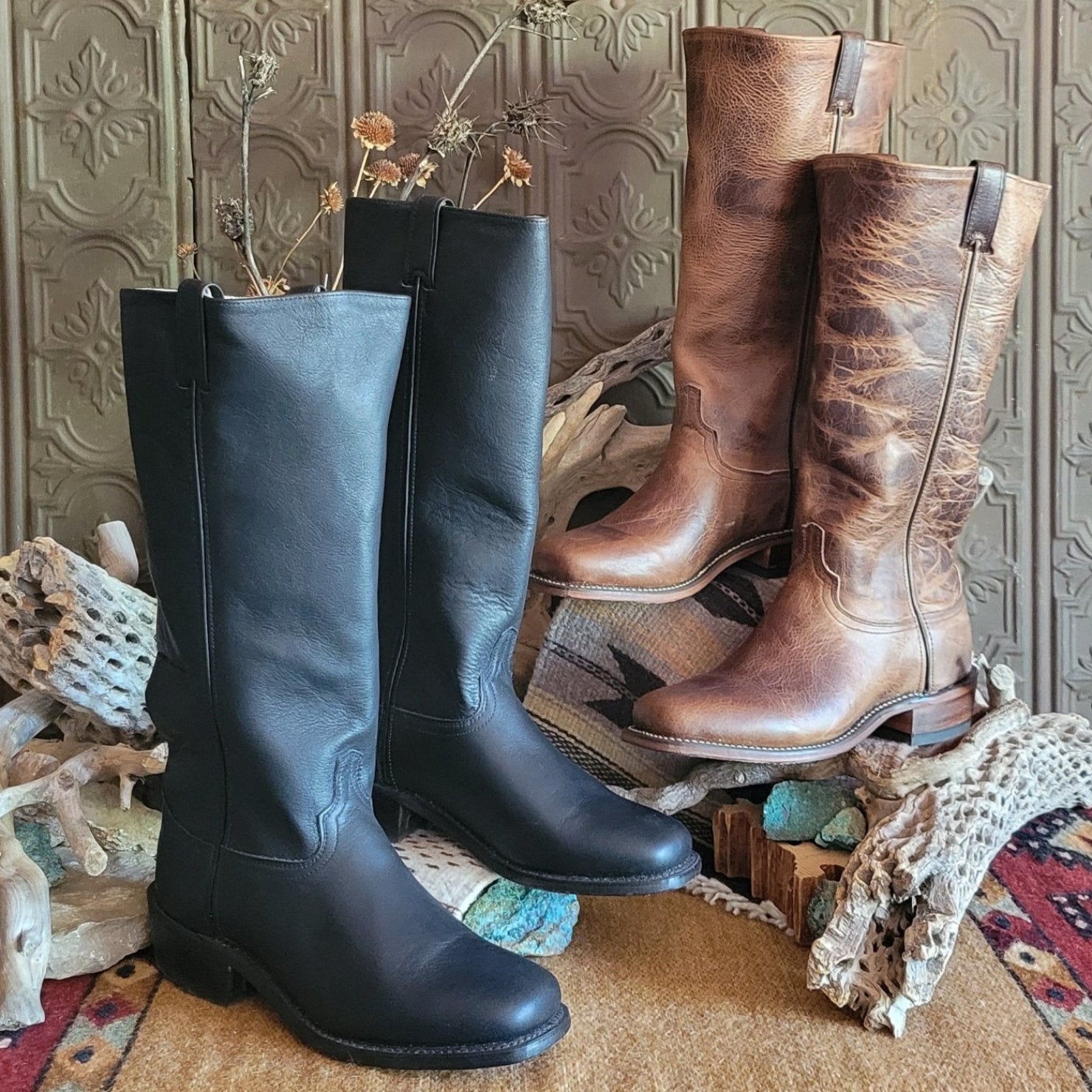 Leather Shooter Boots 