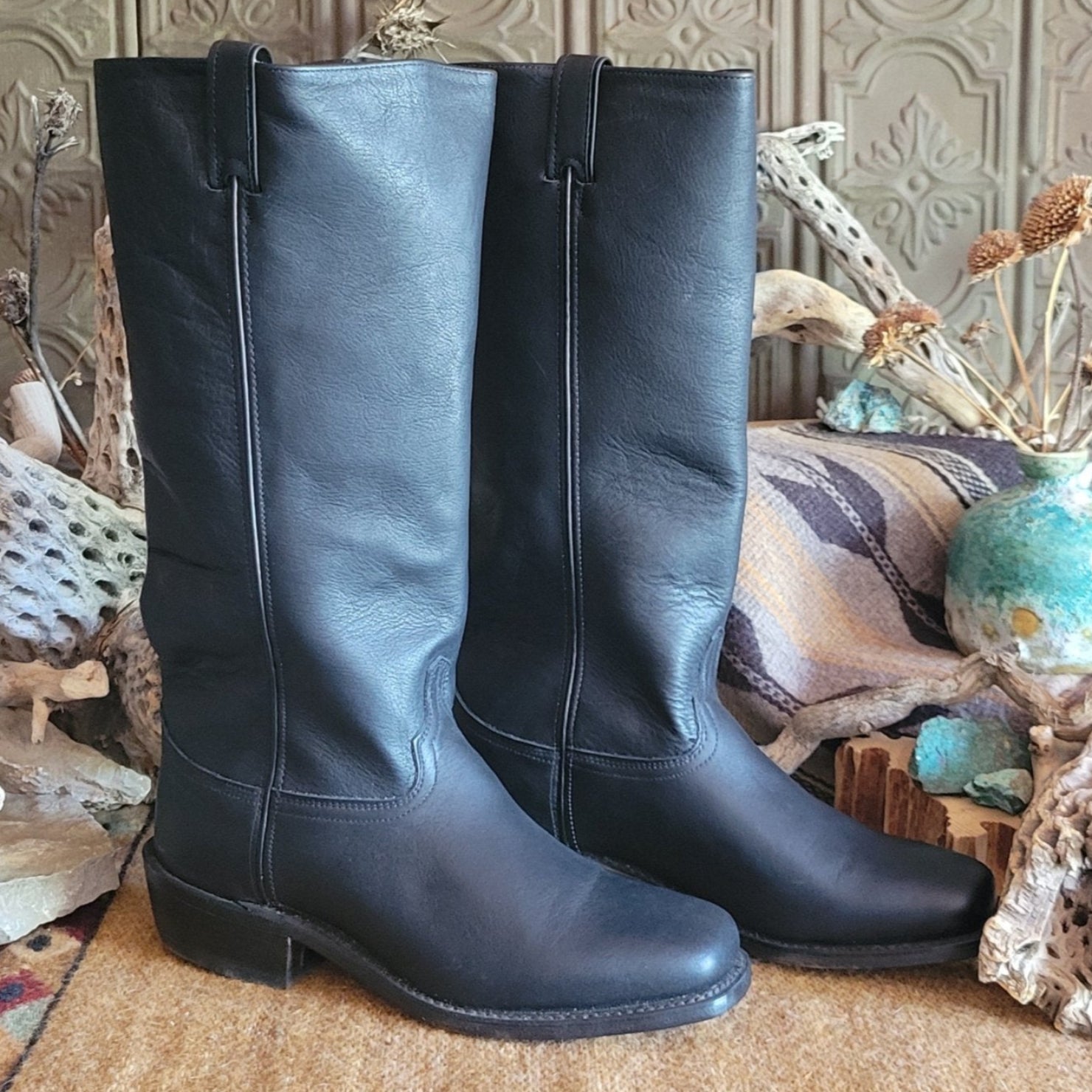 Leather Shooter Boots 