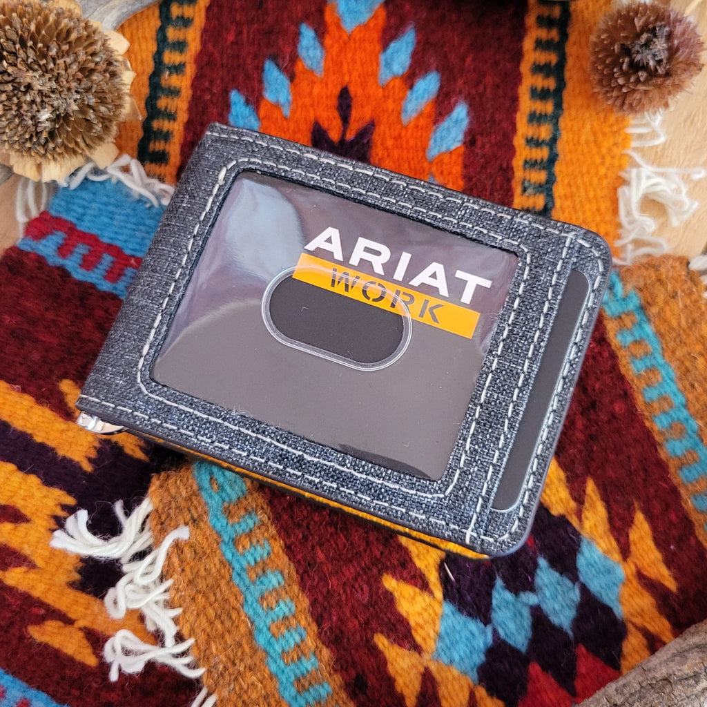 Men's Bi-Fold "Ariat Work" Money Clip by Ariat A3402706 Back View