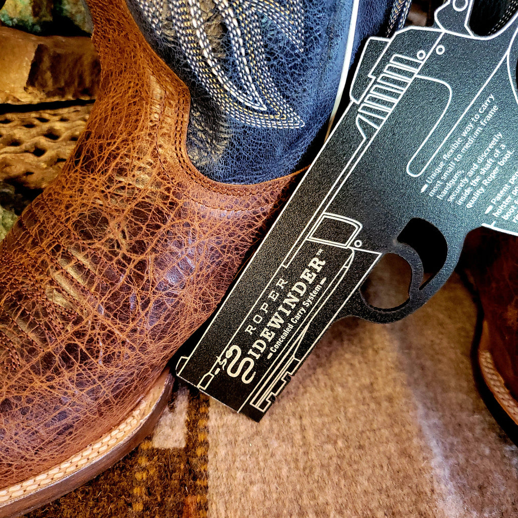 A close-up of the conceal carry capability of the boot.