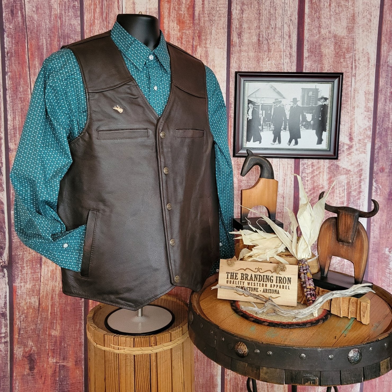 western dress vest Wyoming Traders Mens Black Dovers Leather Concealed Leather Vest
