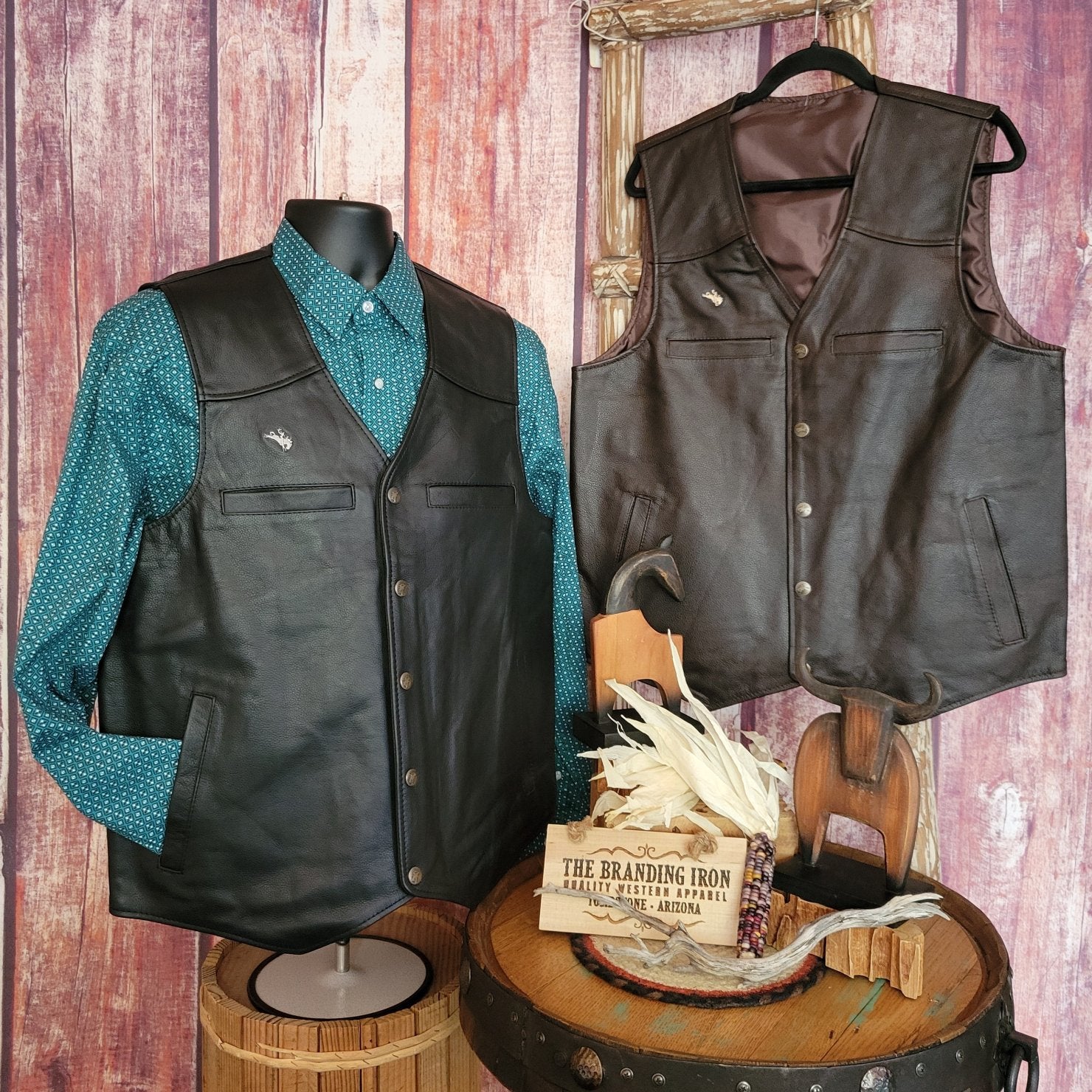 Leather vest concealed carry on sale