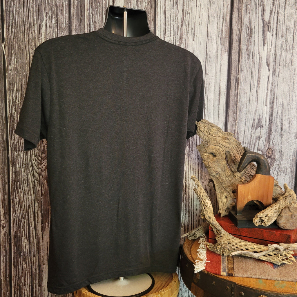 Plain black back of the shirt.