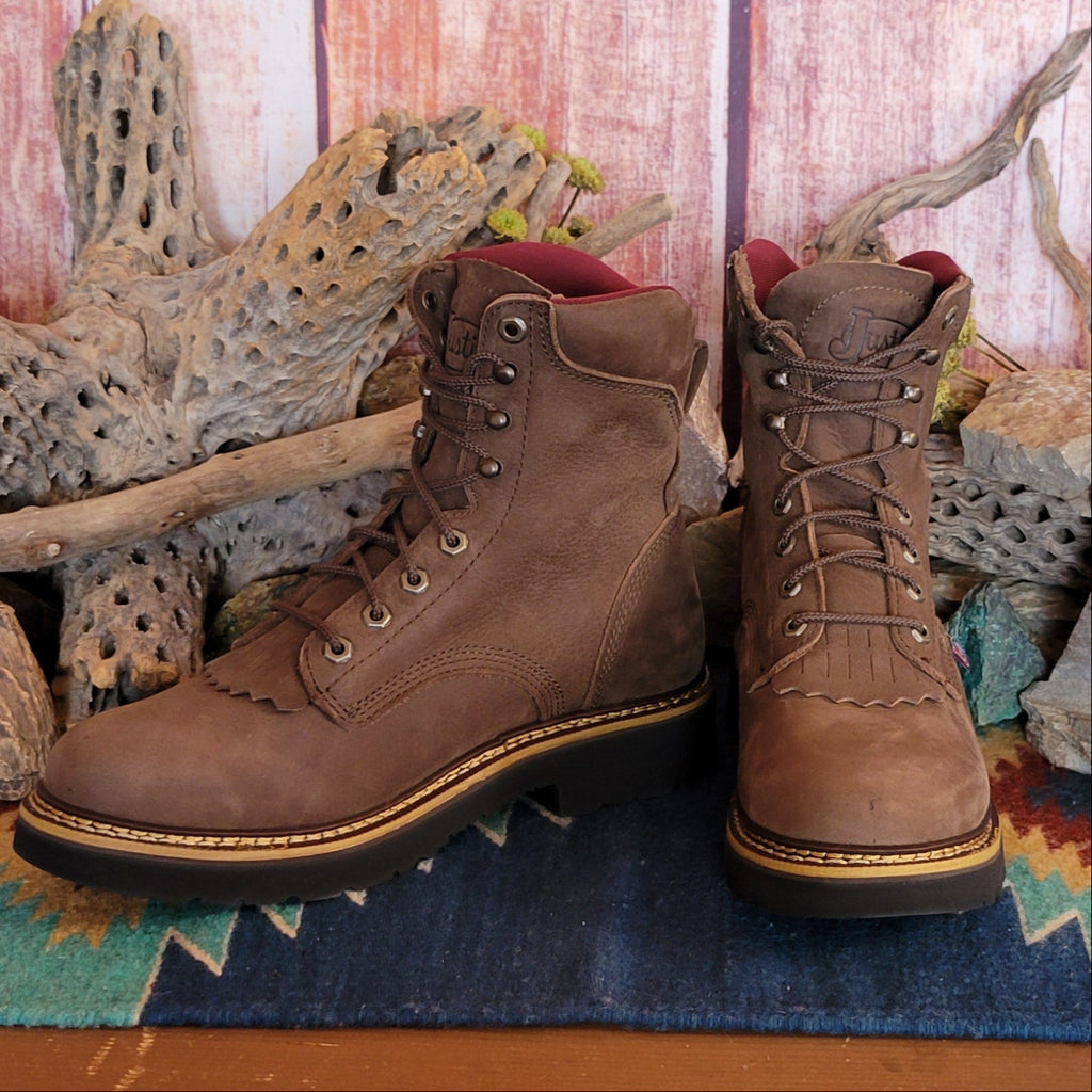 Men's Leather Boots "Hickory" by Justin OW440 Front Side View