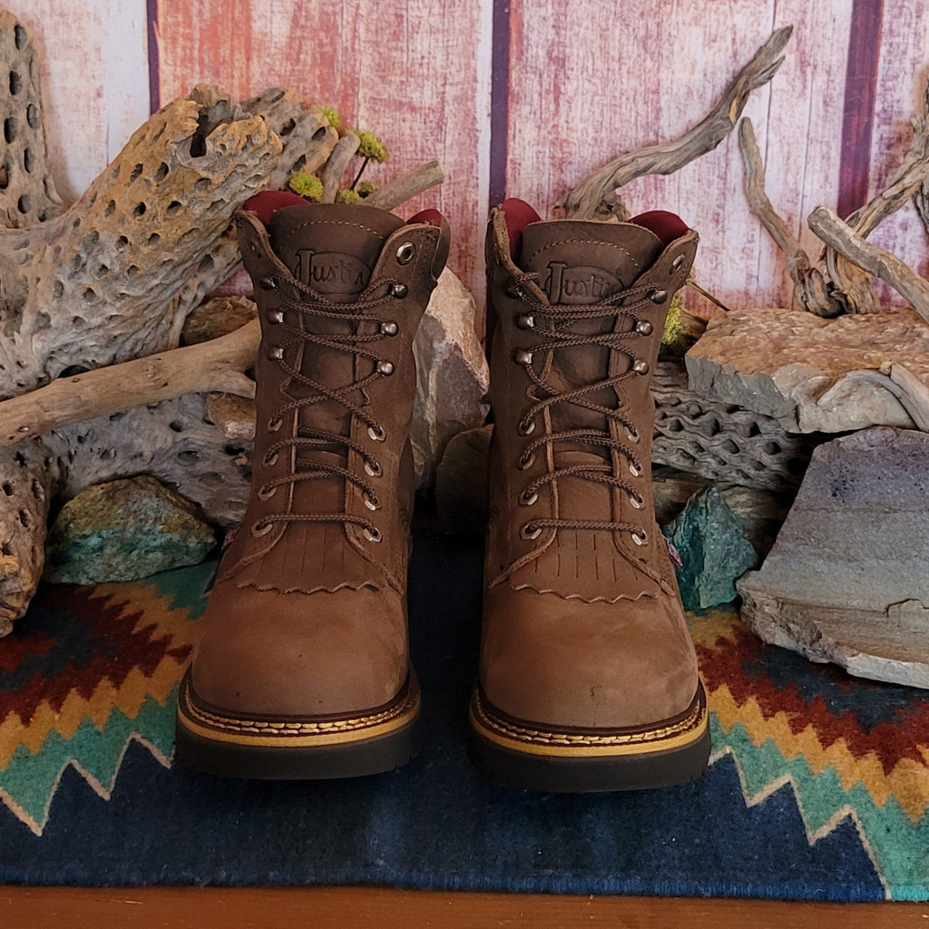 Men's Leather Boots "Hickory" by Justin OW440 Front View