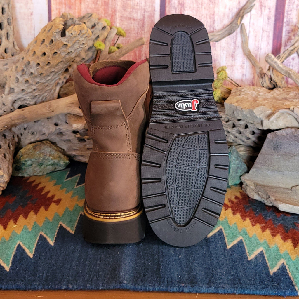 Men's Leather Boots "Hickory" by Justin OW440 Sole View