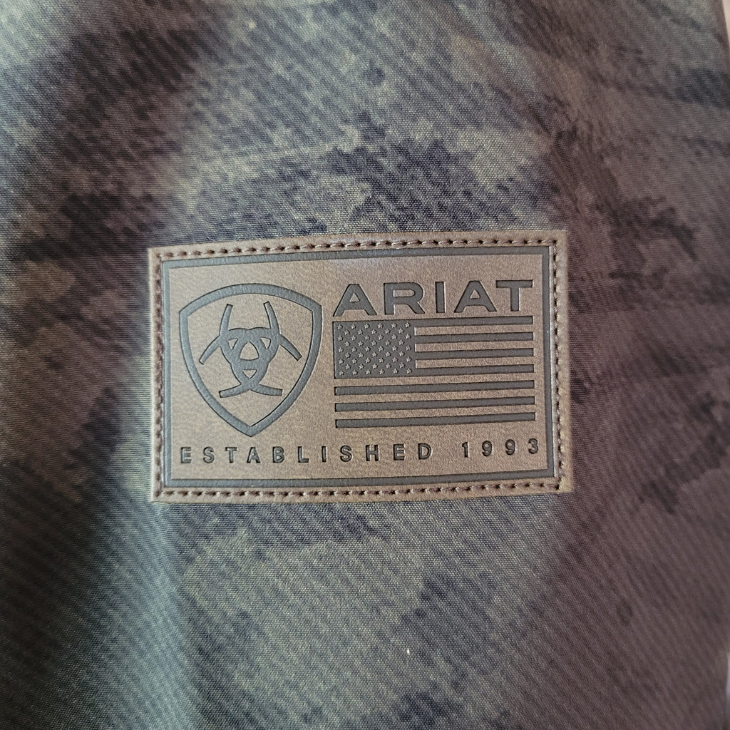 Close-up of the Ariat patch.
