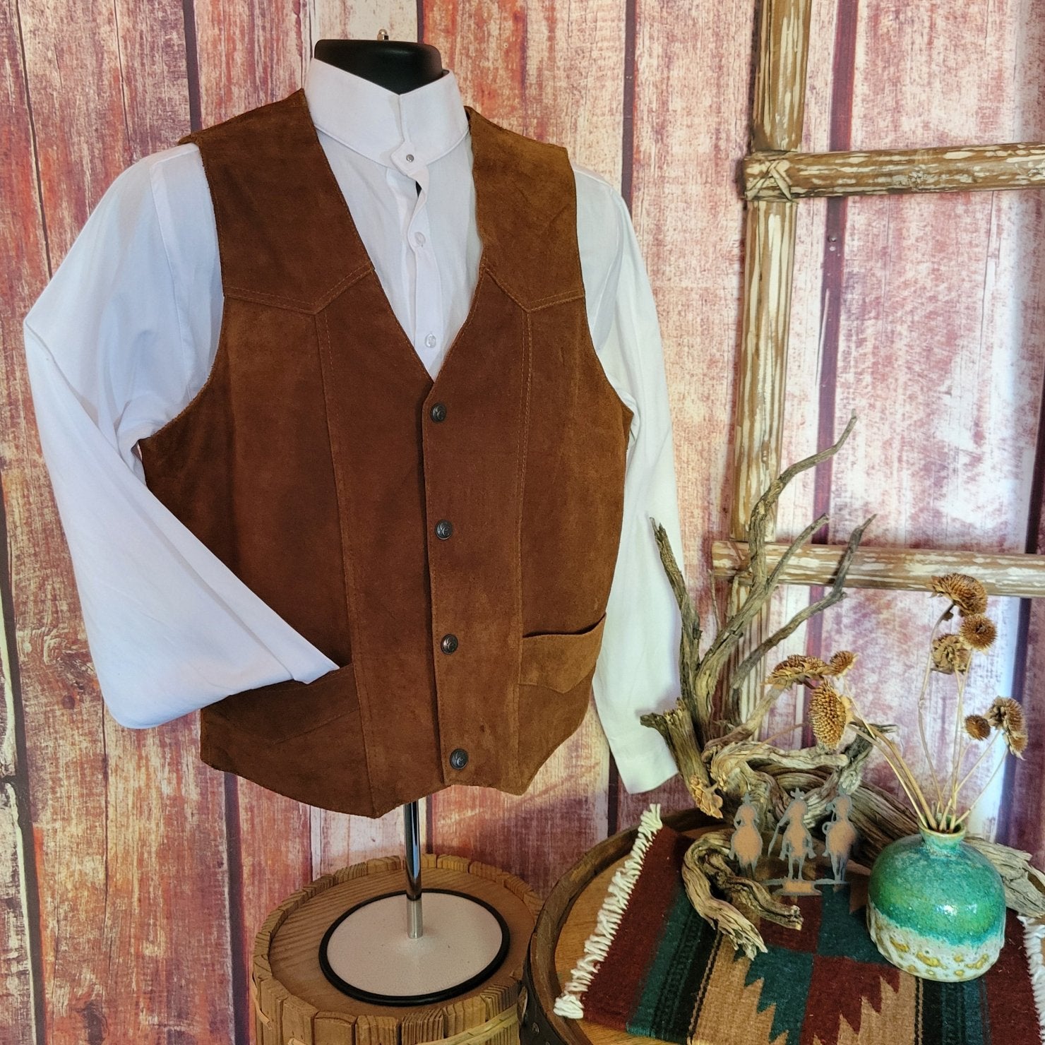 Men's Suede Leather Vest by Cripple Creek ML30 61 – The Branding