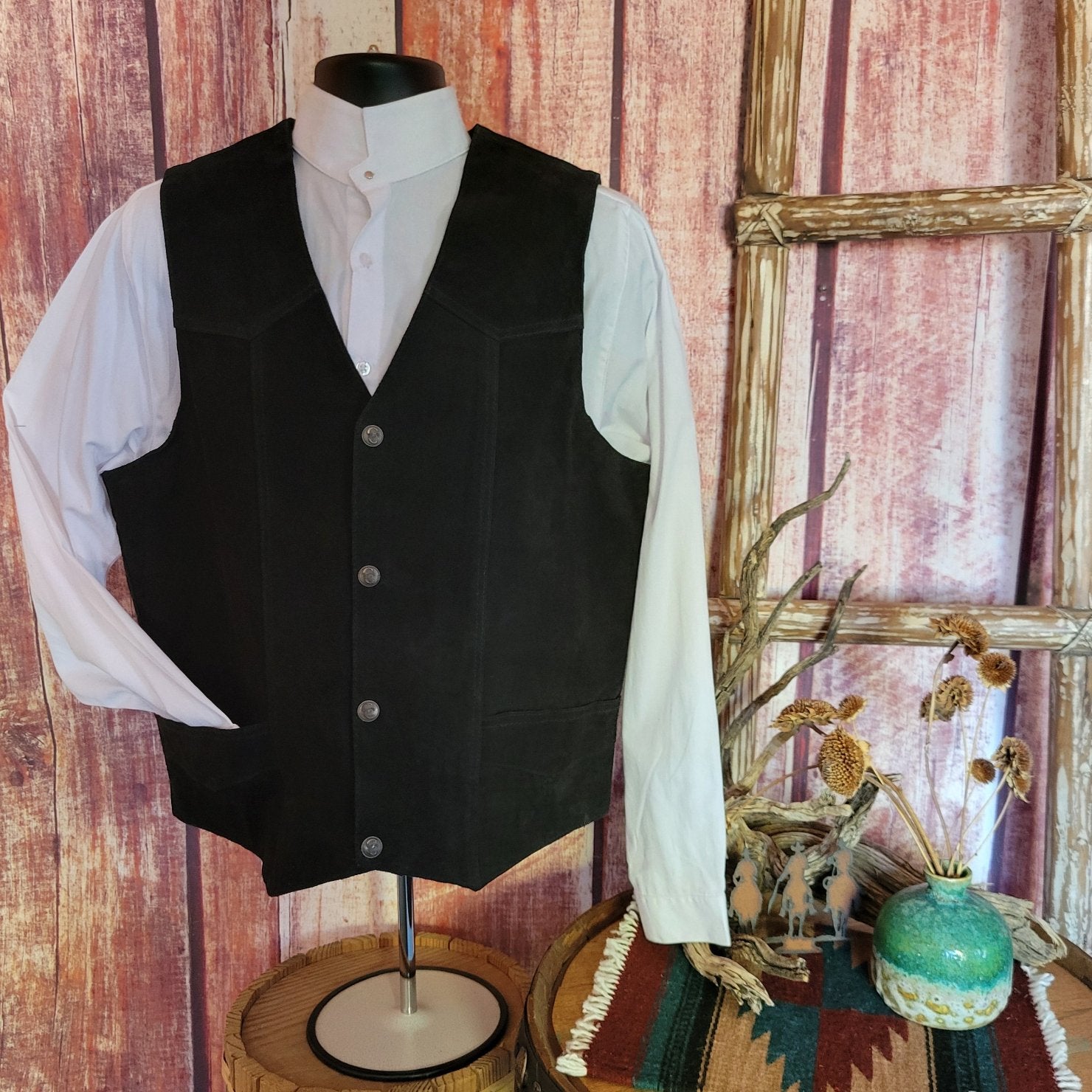 Men's Suede Leather Vest by Cripple Creek ML30 61 – The Branding