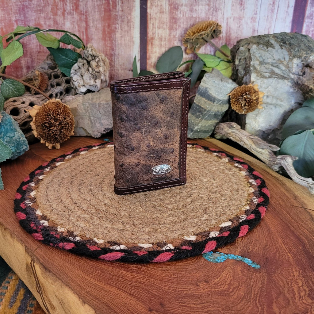 Men's Tri-Fold Leather Wallet by Nocona  N5487802 Front View..
