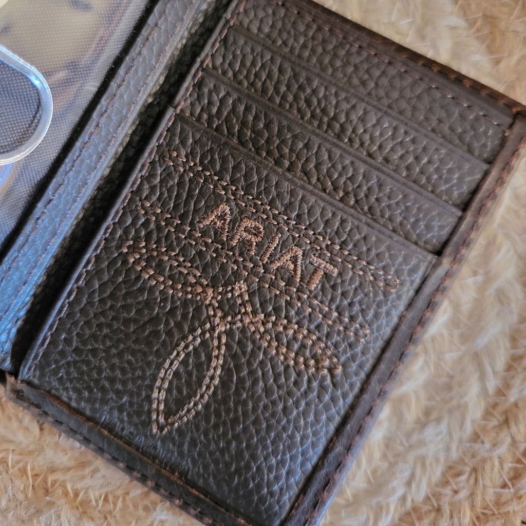 Men's Tri-Fold Wallet by Ariat A3511002 Detailed Inside View