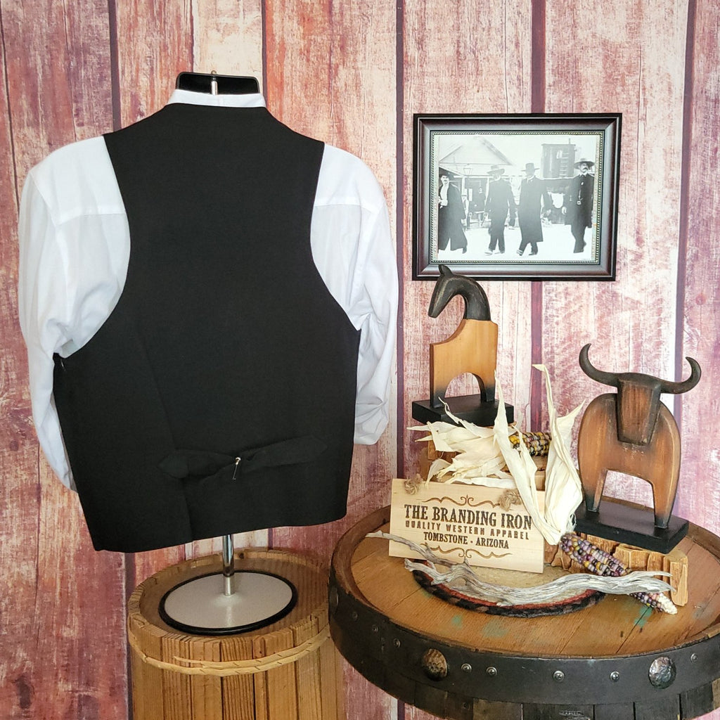Men's Vest by Frontier Classics  CM60 Back View Black