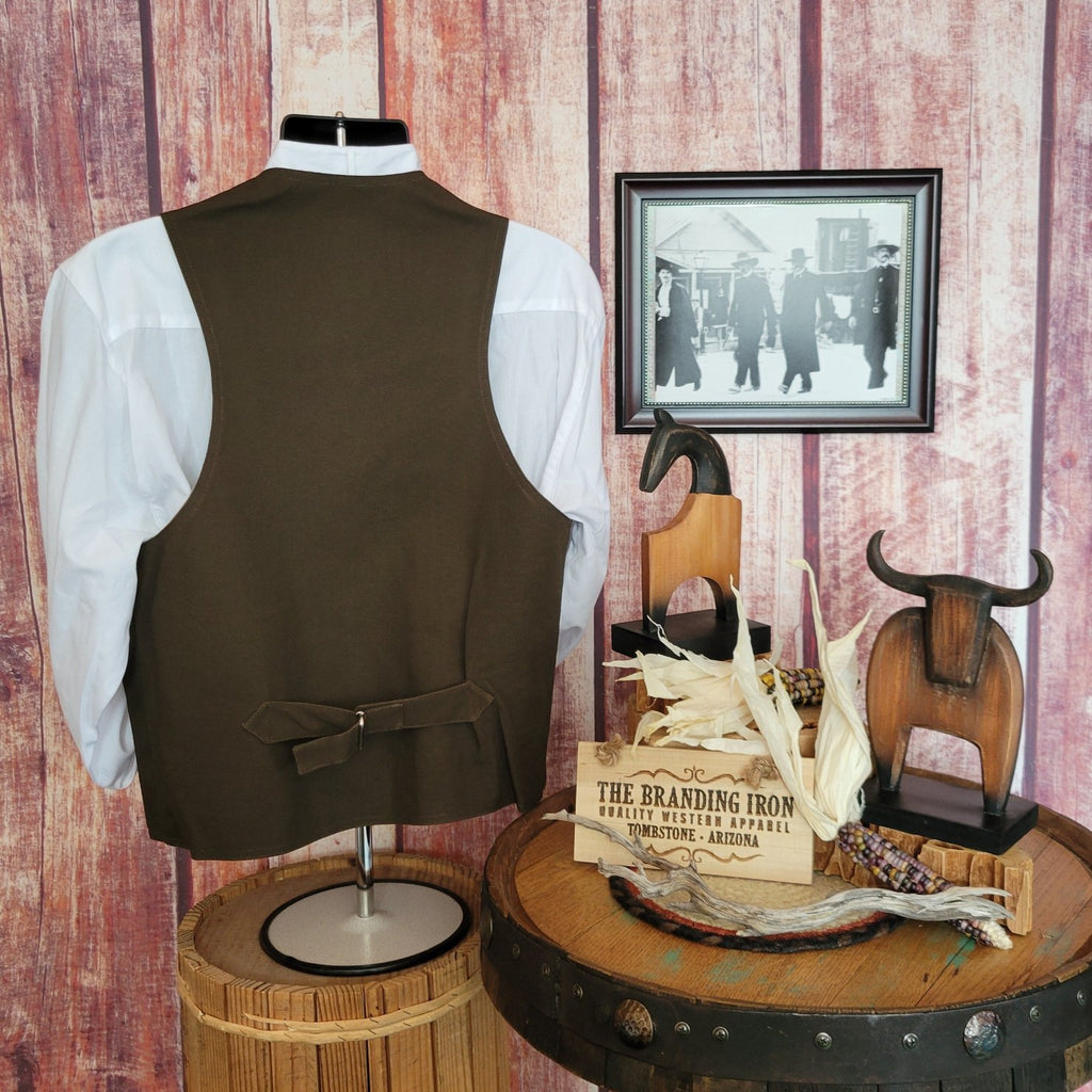 Men's Vest by Frontier Classics  CM60 Back View Brown