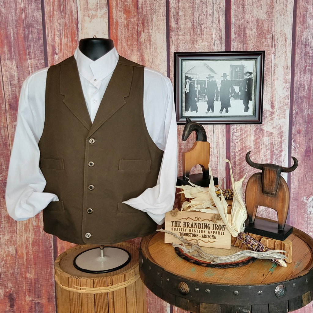 Men's Vest by Frontier Classics  CM60 Front View Brown