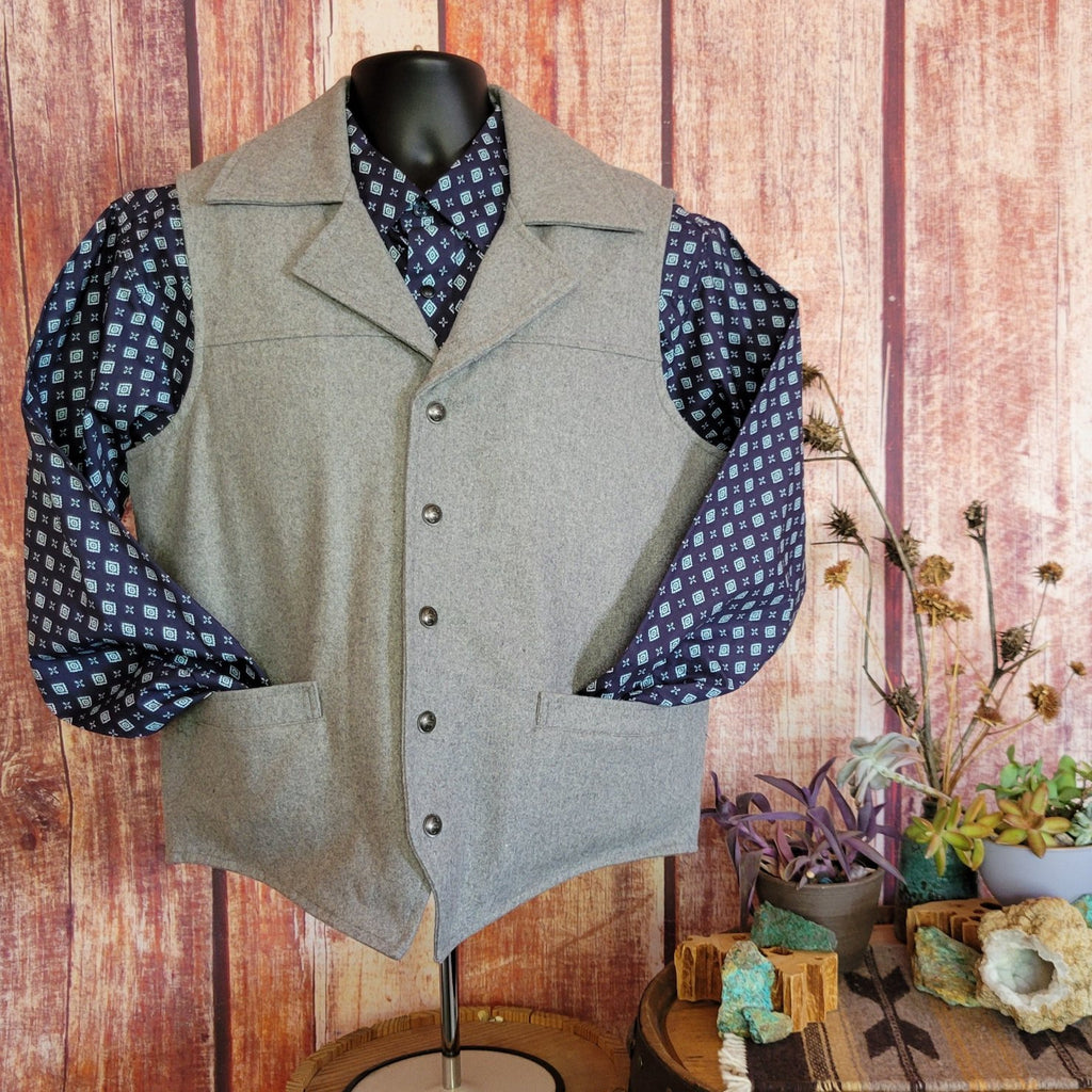 Men's Wool Concealed Carry Vest by Cripple Creek CR39066 Front View