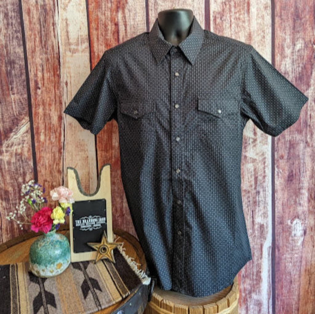  Geo Woven Snap Shirt by Panhandle  RRMS1SR0R9 front view