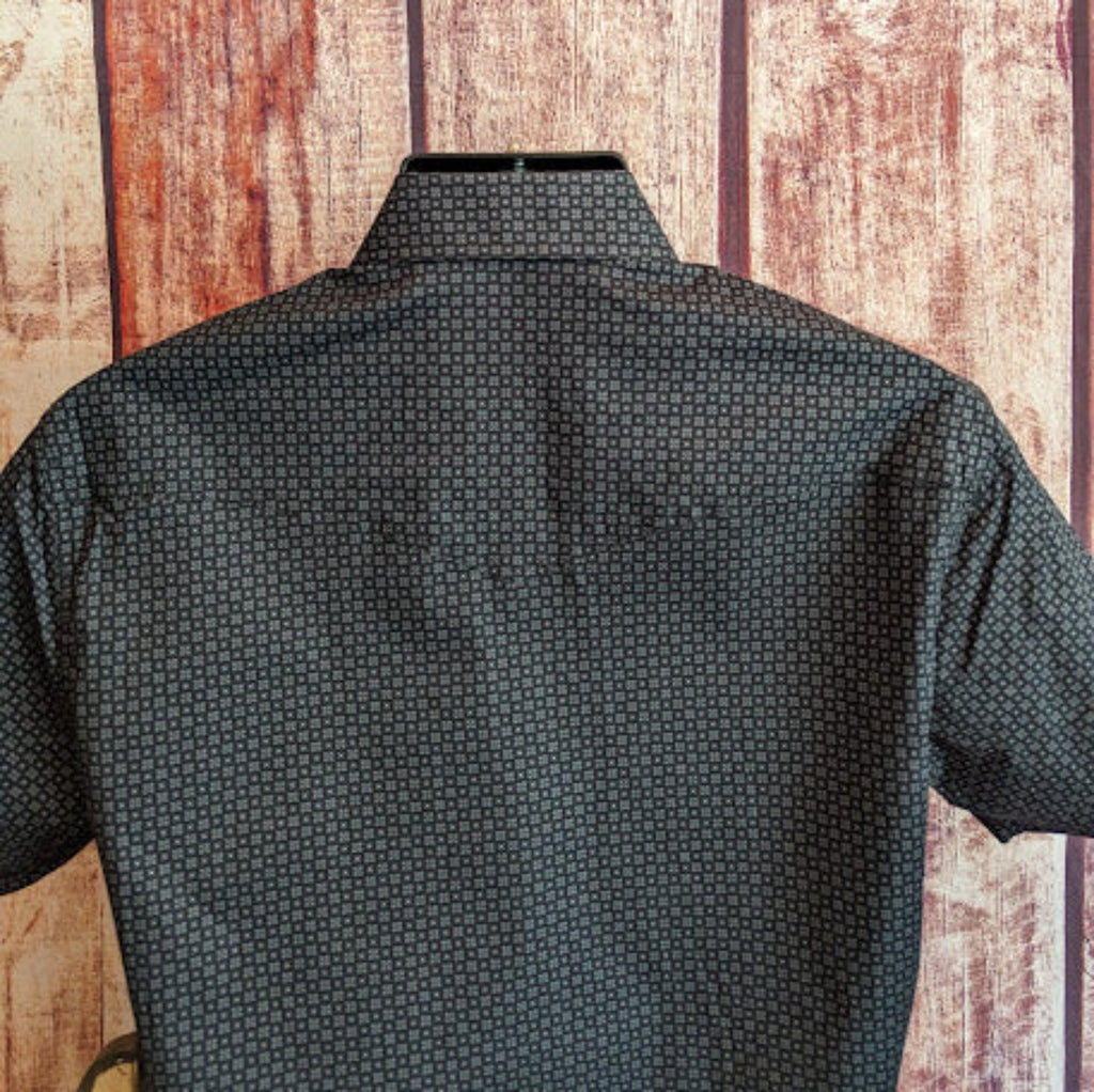  Geo Woven Snap Shirt by Panhandle  RRMS1SR0R9 back view