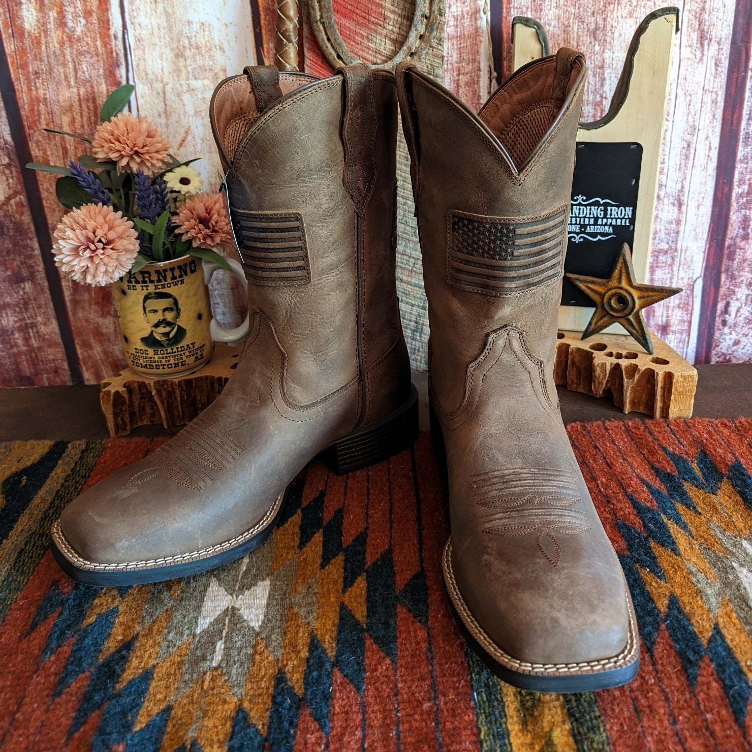 Men's Leather Cowboy Boots the Sport Patriot II by Ariat 10031444 – The  Branding Iron-Tombstone, AZ