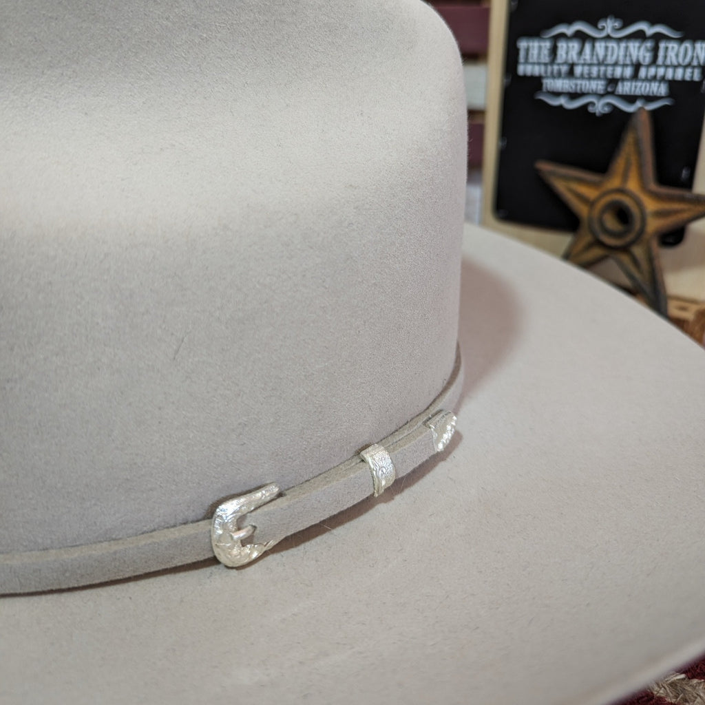  "Lariat" by Stetson SFLRAT-7540 silverbelly detail view