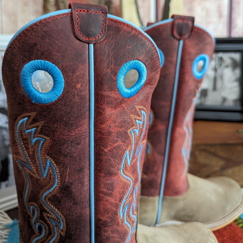 Preschool Kids Boots "Flame" by Old West  8206 detail view
