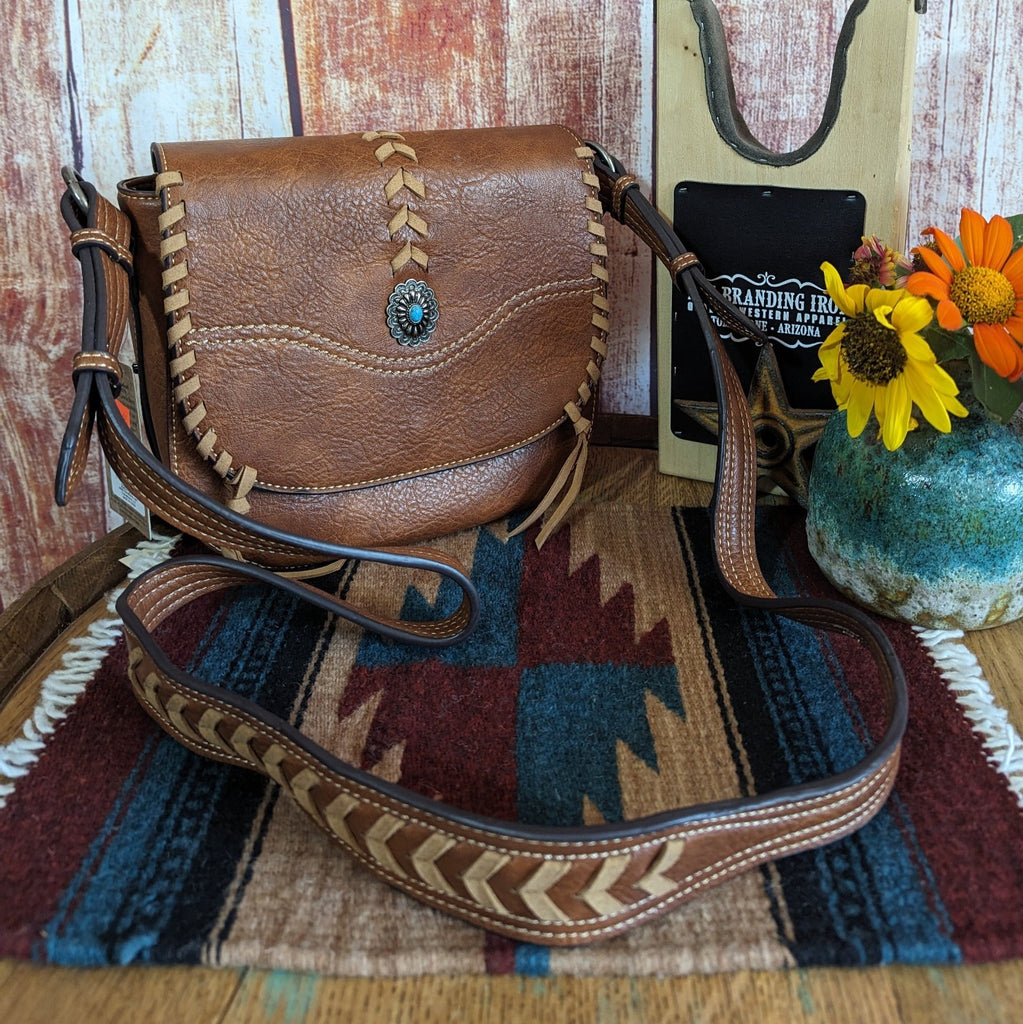 Women’s Saddle Bag w/ Whipstitch Trim by Justin  22075531 front view
