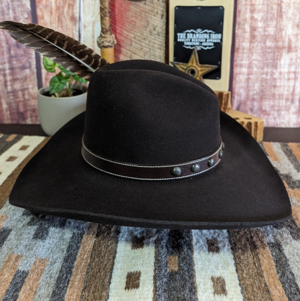 4X Buffalo Fur Felt Hat, the "Broken Bow" by Stetson Side View