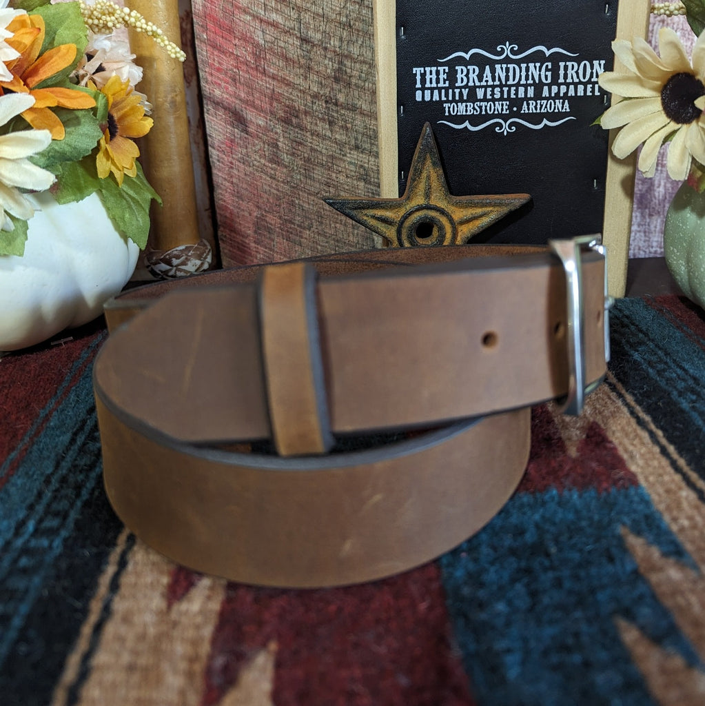 Leather Belt the “Billy Bob” by Tony Lama C41319 side view