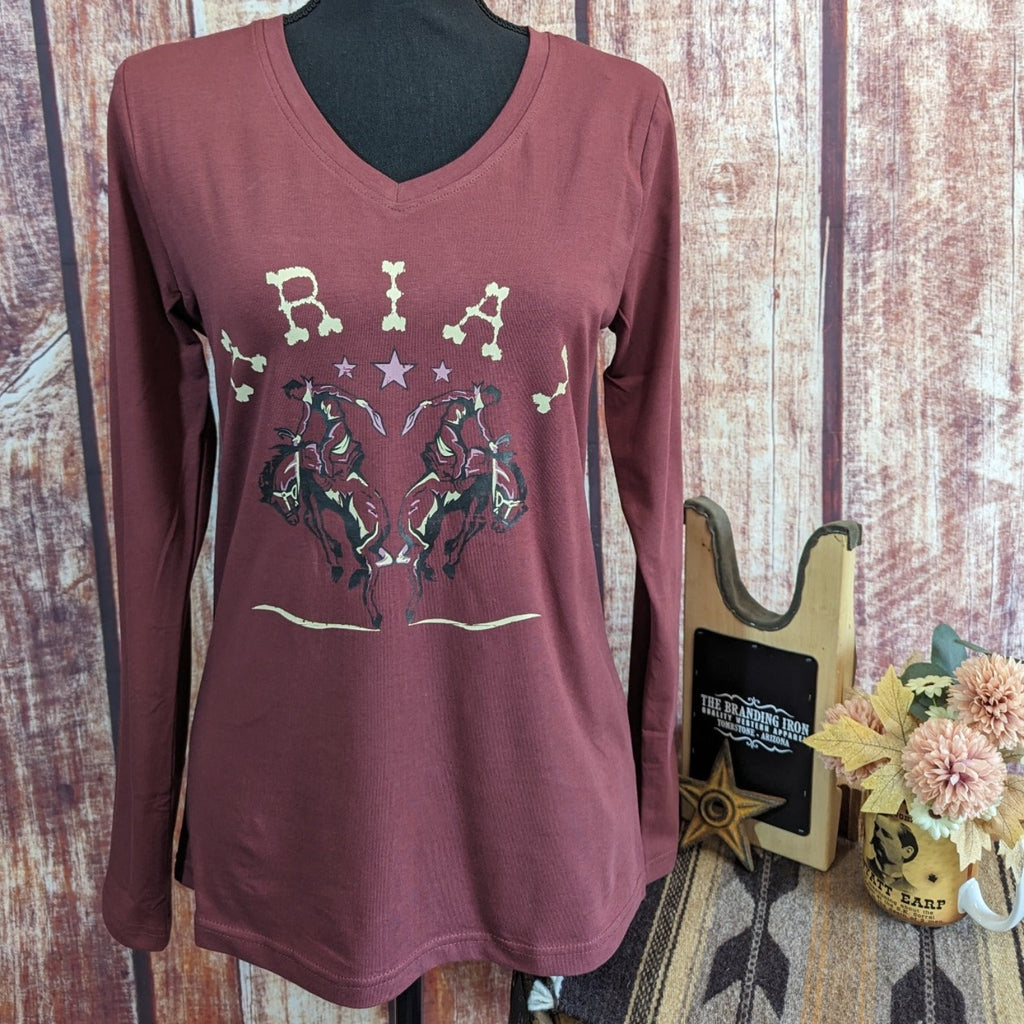 Woman's "Rodeo" Long Sleeve Shirt by Ariat    10047405 Front View