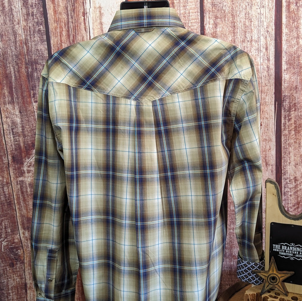 Men's Amarillo Plaid Snap Shirt by Roper 3-01-278-7031 TA Back View