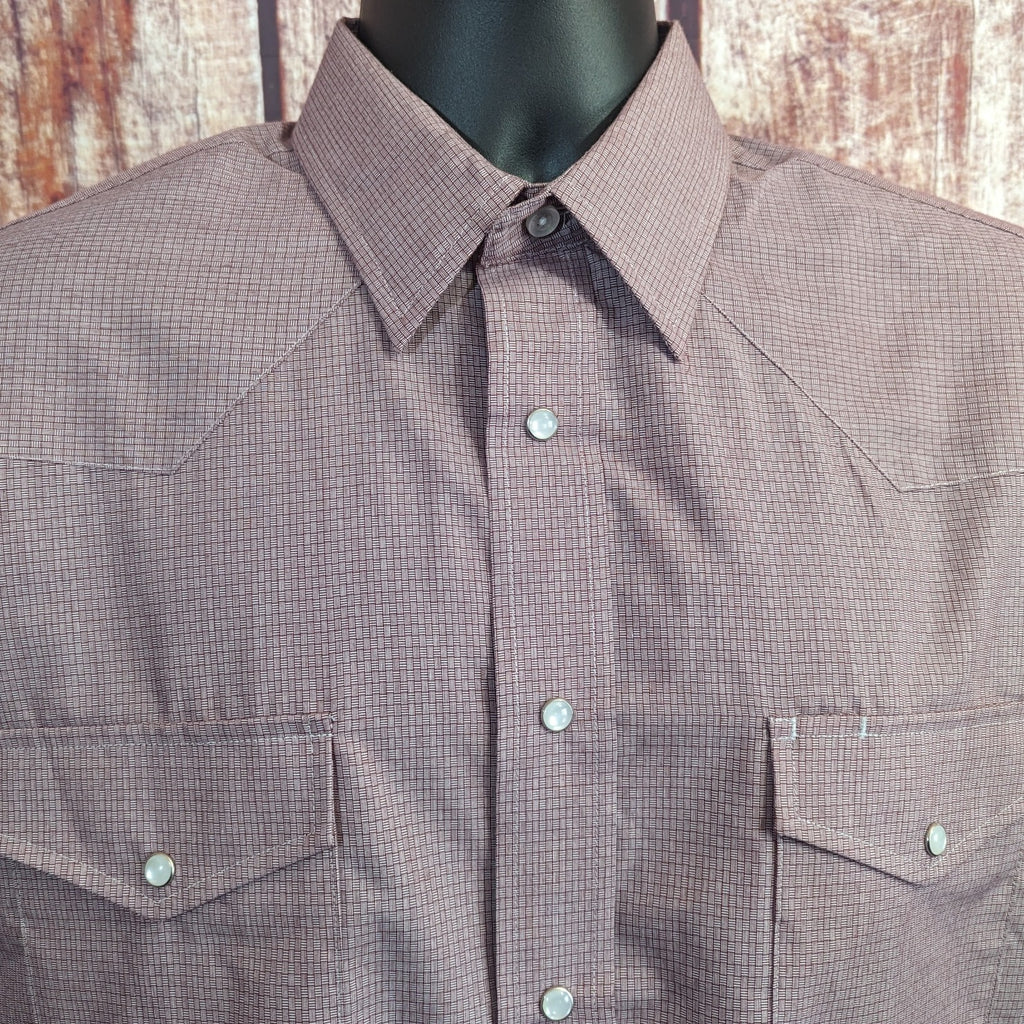 Men's Solid Tone Snap Shirt by Roper 1-01-145-679 WI Front Detailed View