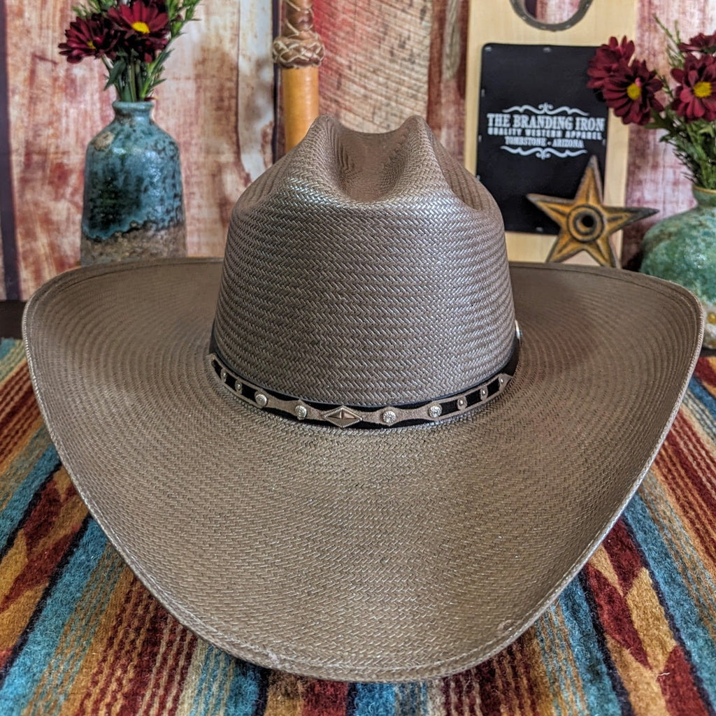 Gray Straw Hat "Kenton" by Stetson   SSKNTN-30425370 Front View