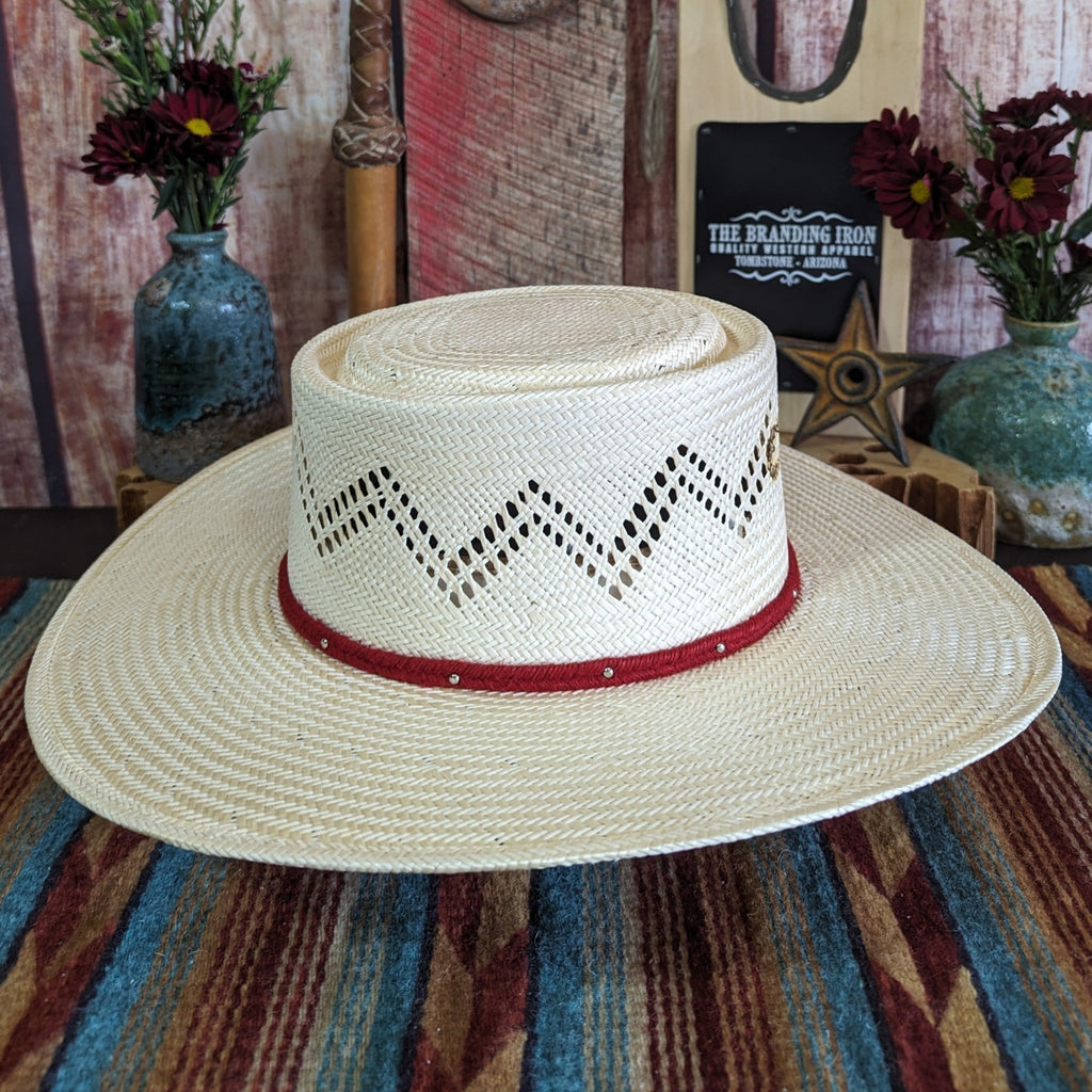 Straw Hat "Painted Borders" by Charlie 1 Horse  CSPNTB-254OW8L0 Side View