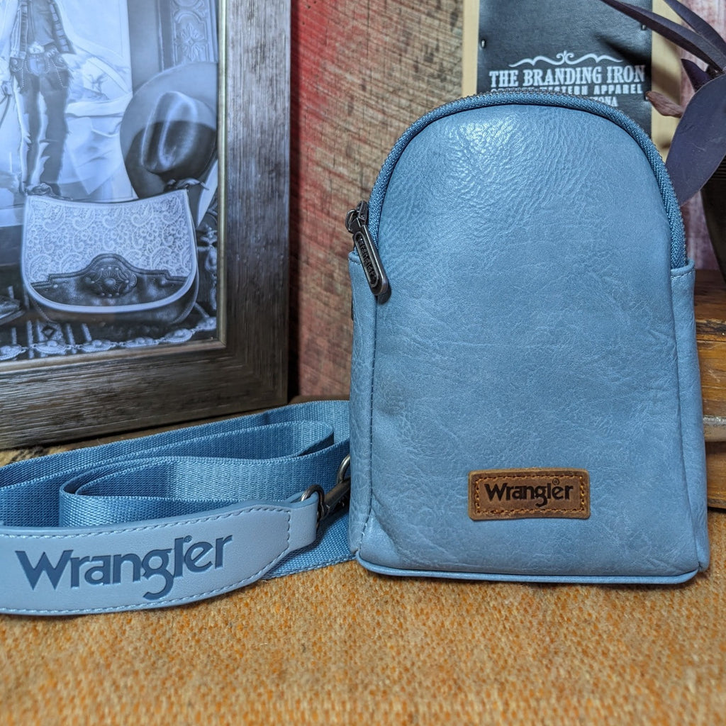 Wrangler Sling Bag Purse by Montana West Jean Blue Front View