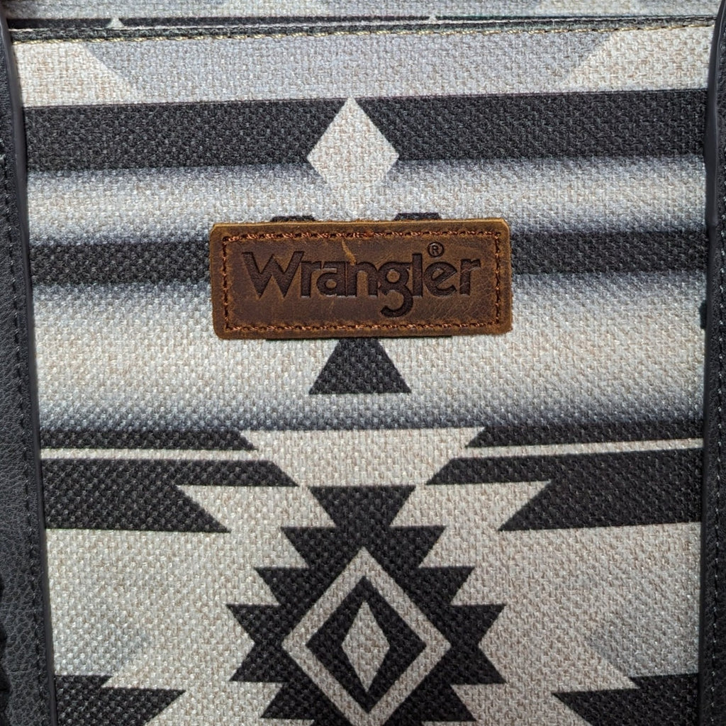 Wrangler Southwestern Pattern Dual Sided Canvas Tote WG2203A-8116 Detailed View