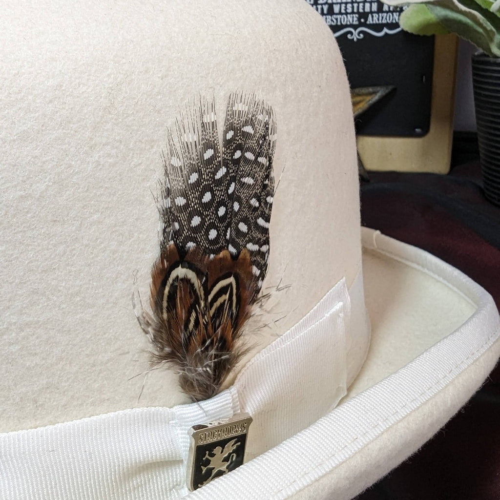 The "Monroe Derby" Hat by Stacy Adams SAW506-PACK Ivory Detailed View