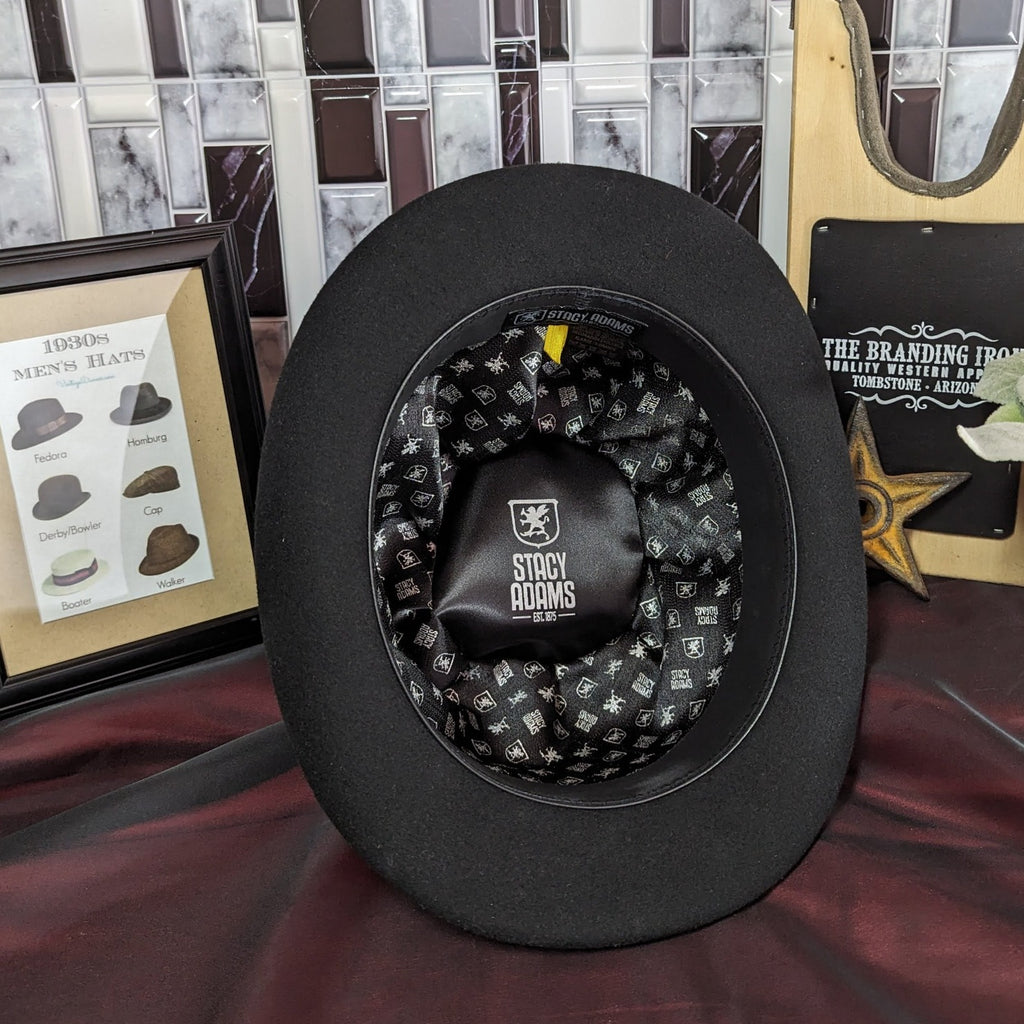 The "Monroe Derby" Hat by Stacy Adams SAW506-PACK Black Inside View