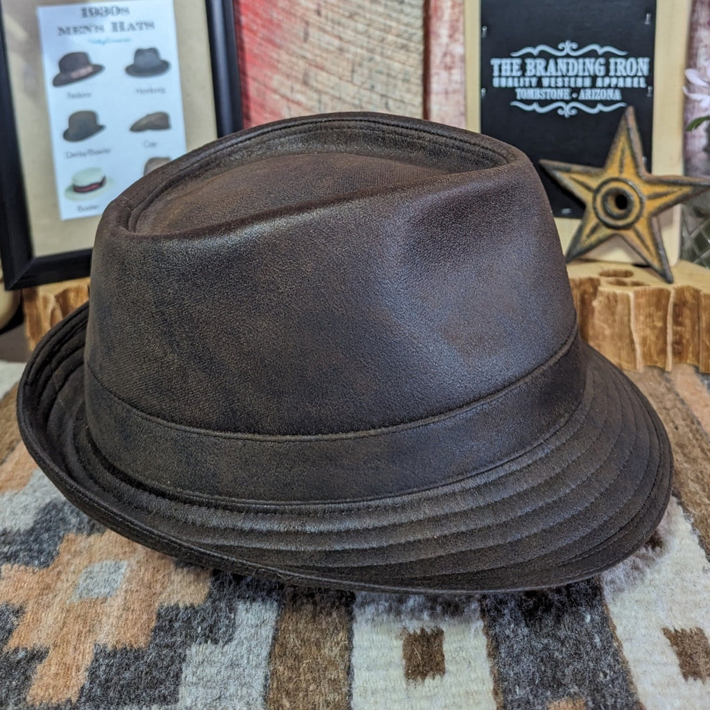Poly Leather Hat "Urban" by Dobbs  DCURB67TD14  Side View